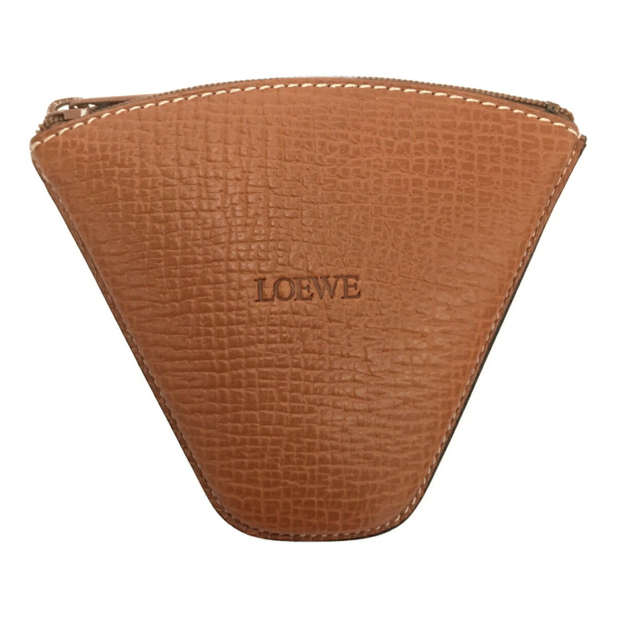 image of Loewe Wallet/coin Case Leather Kenya Brown Coin Purse Women's Itzkfe7Dzwgw Rm4909D