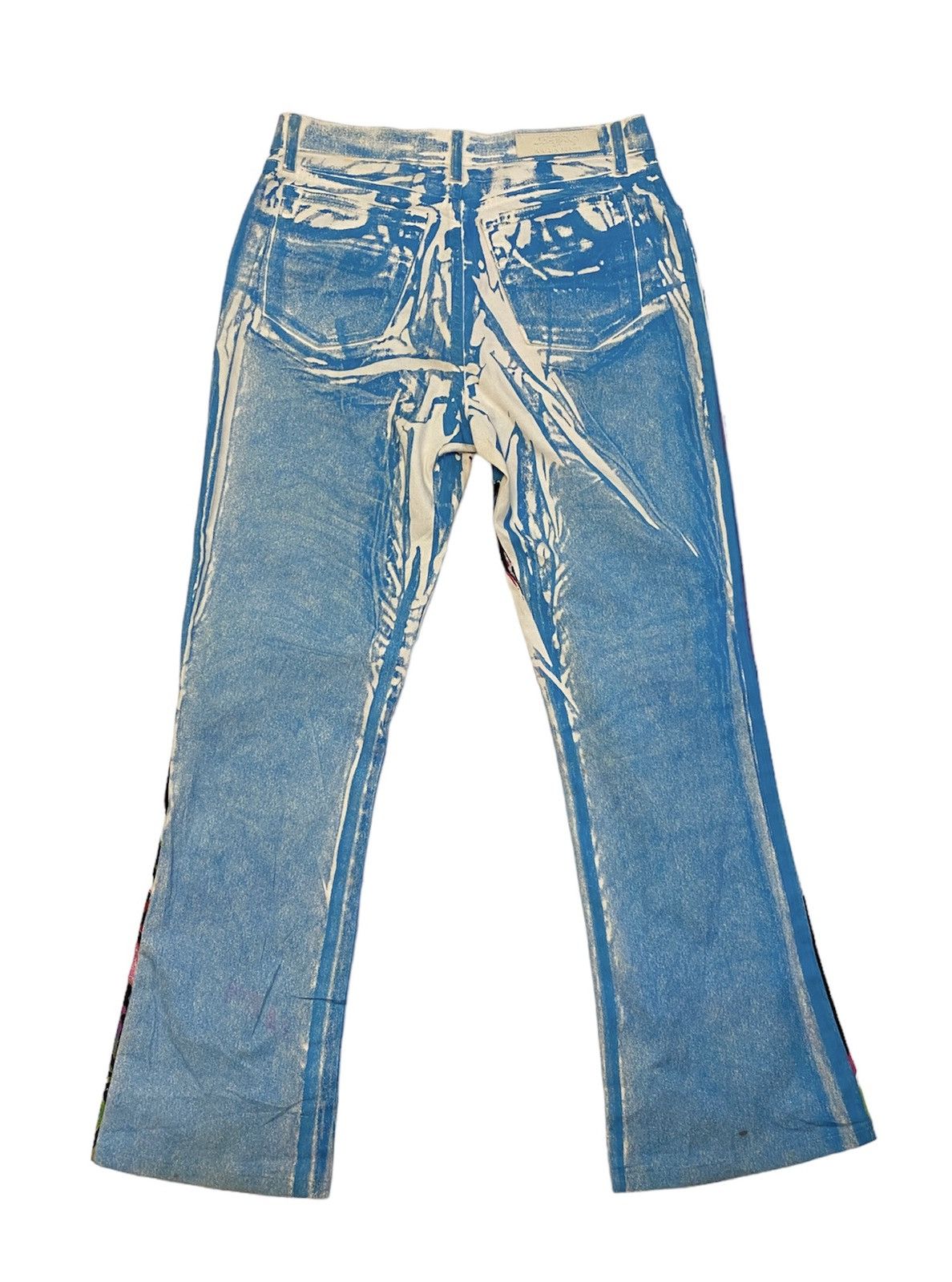 If Six Was Nine Krizia 💰💰 SICK!! RARE trousers Flared FULLPRINT Size US 29 - 2 Thumbnail