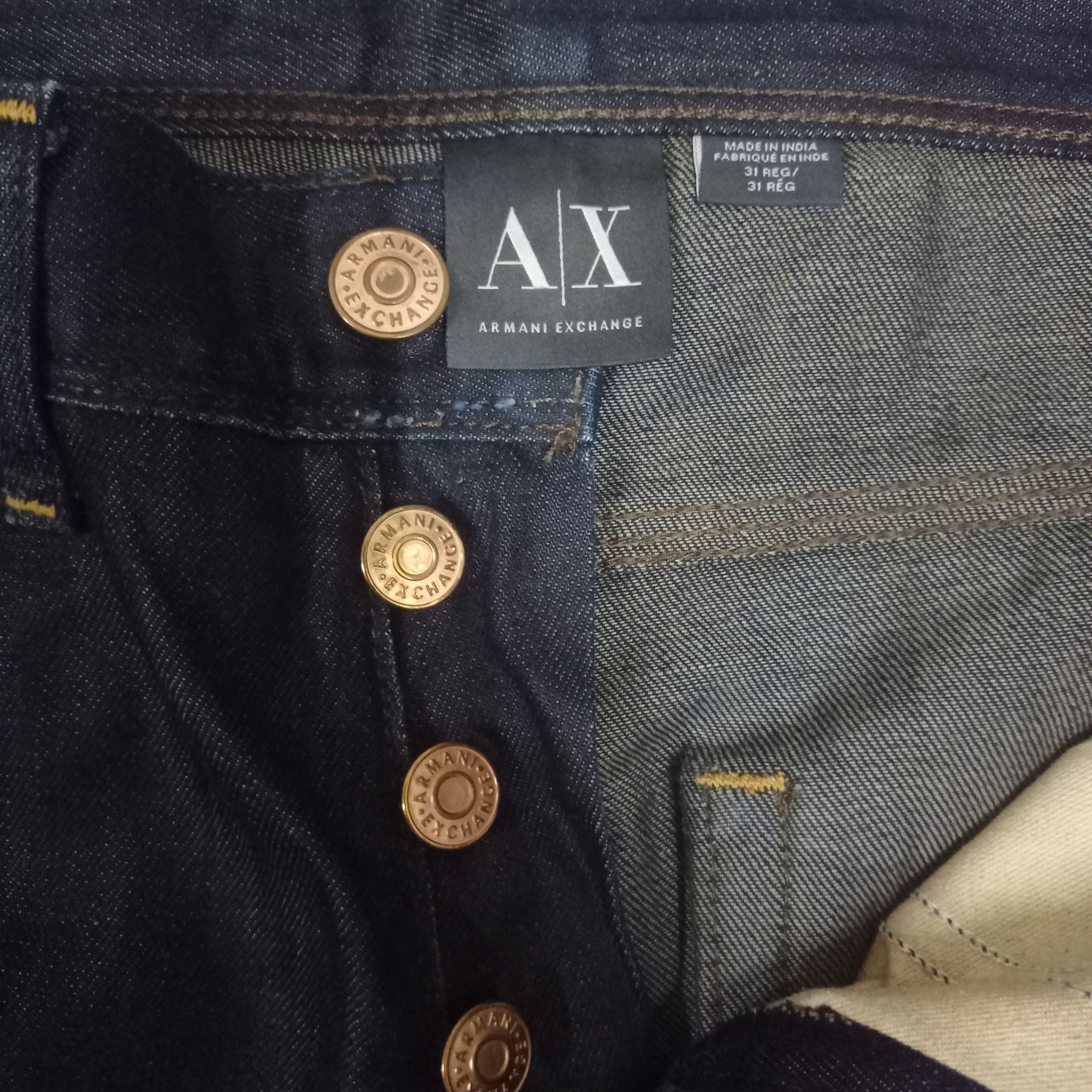 Armani × Armani Exchange Vintage Armani Raw Denim Indigo Style Jeans 33x27 Size US 33 - 3 Thumbnail