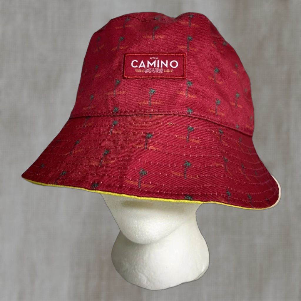 Vintage Kiva Camino Bucket Hat Unisex Adults One Size Red Palm Trees Logo Sun Protection Summer Casual Cap Hat Size ONE SIZE - 1 Thumbnail