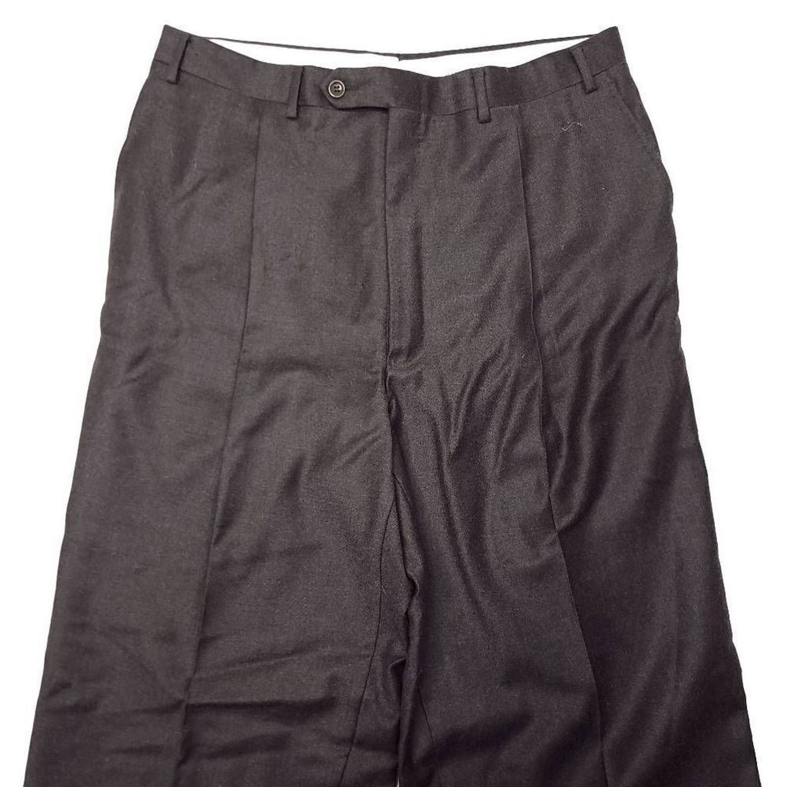 Canali Canali Wool Dress Pants Mens 33x31 Tallia Super 120 Brown Size US 33 - 2 Thumbnail