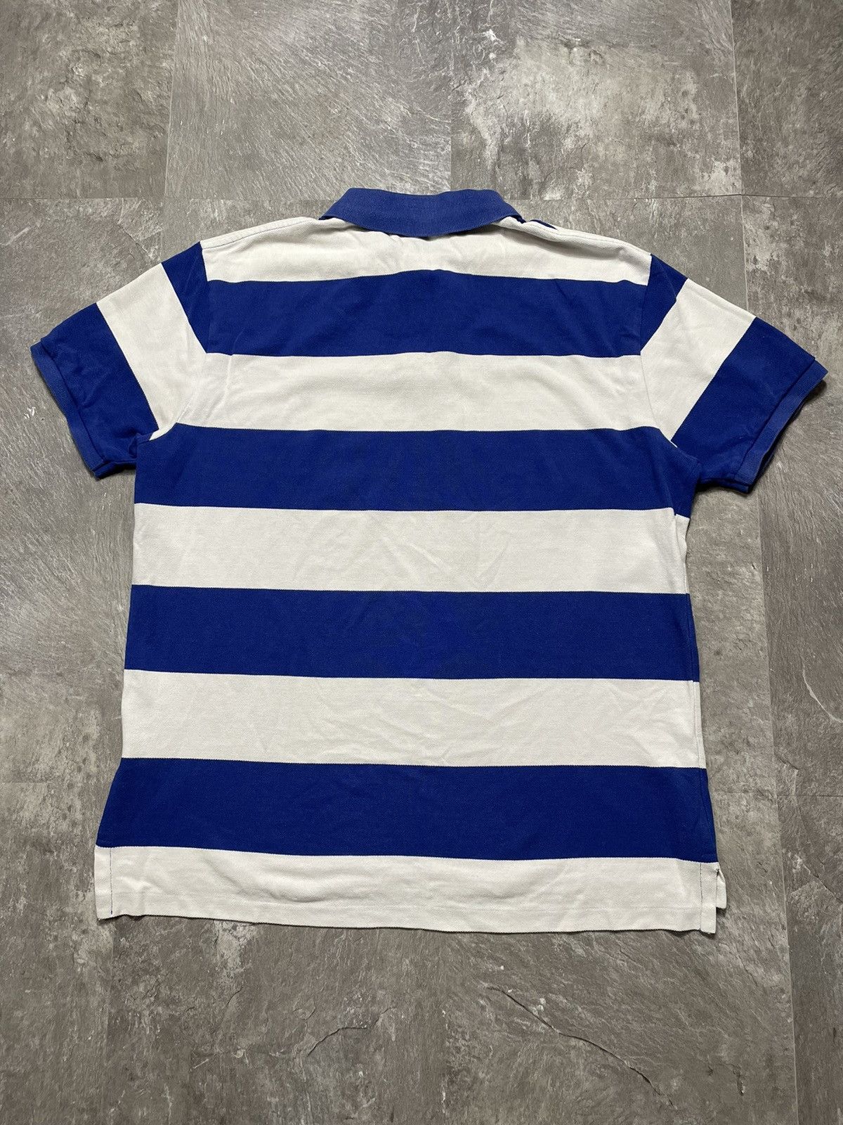 Polo Ralph Lauren Polo Ralph Lauren Polo Shirt Striped Luxury Blue White Y2k Size US XL / EU 56 / 4 - 4 Thumbnail