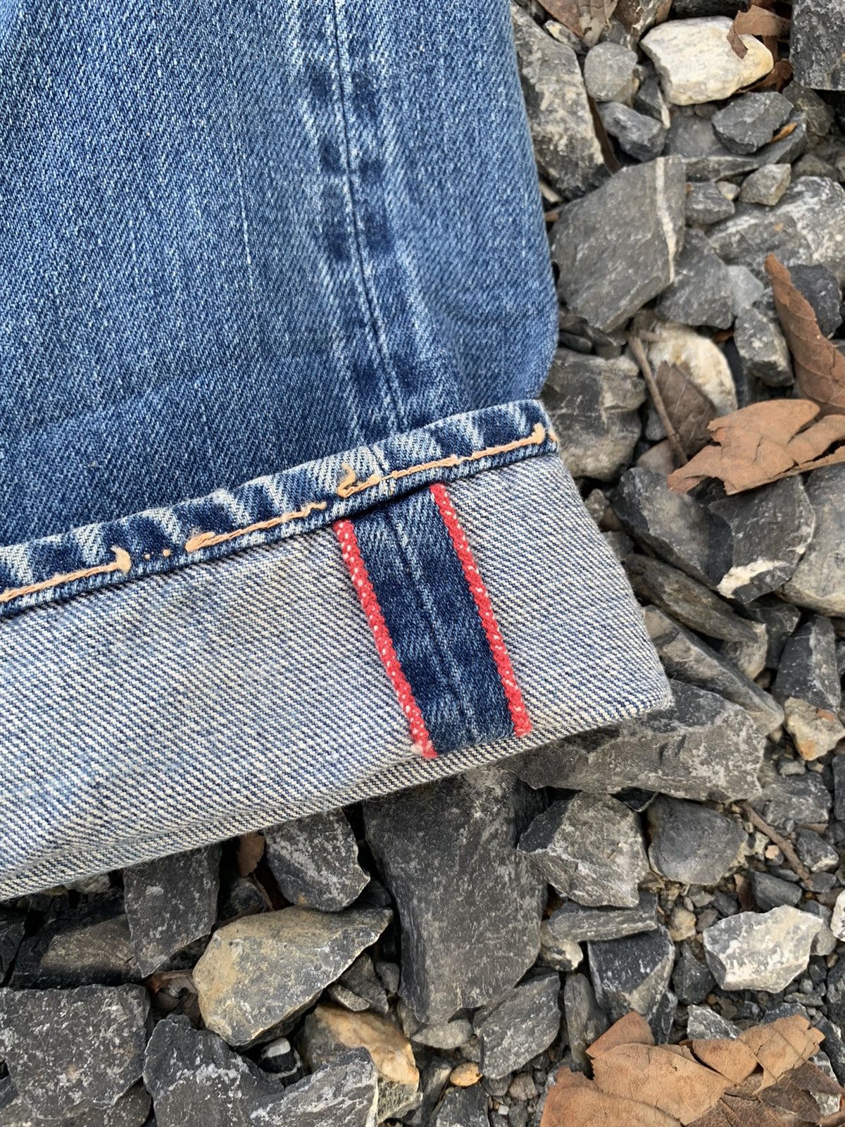 Kapital BLUE BLUE JAPAN INDIGO SELVEDGE RUSTY DISTRESSED DENIM Size US 31 - 10 Thumbnail