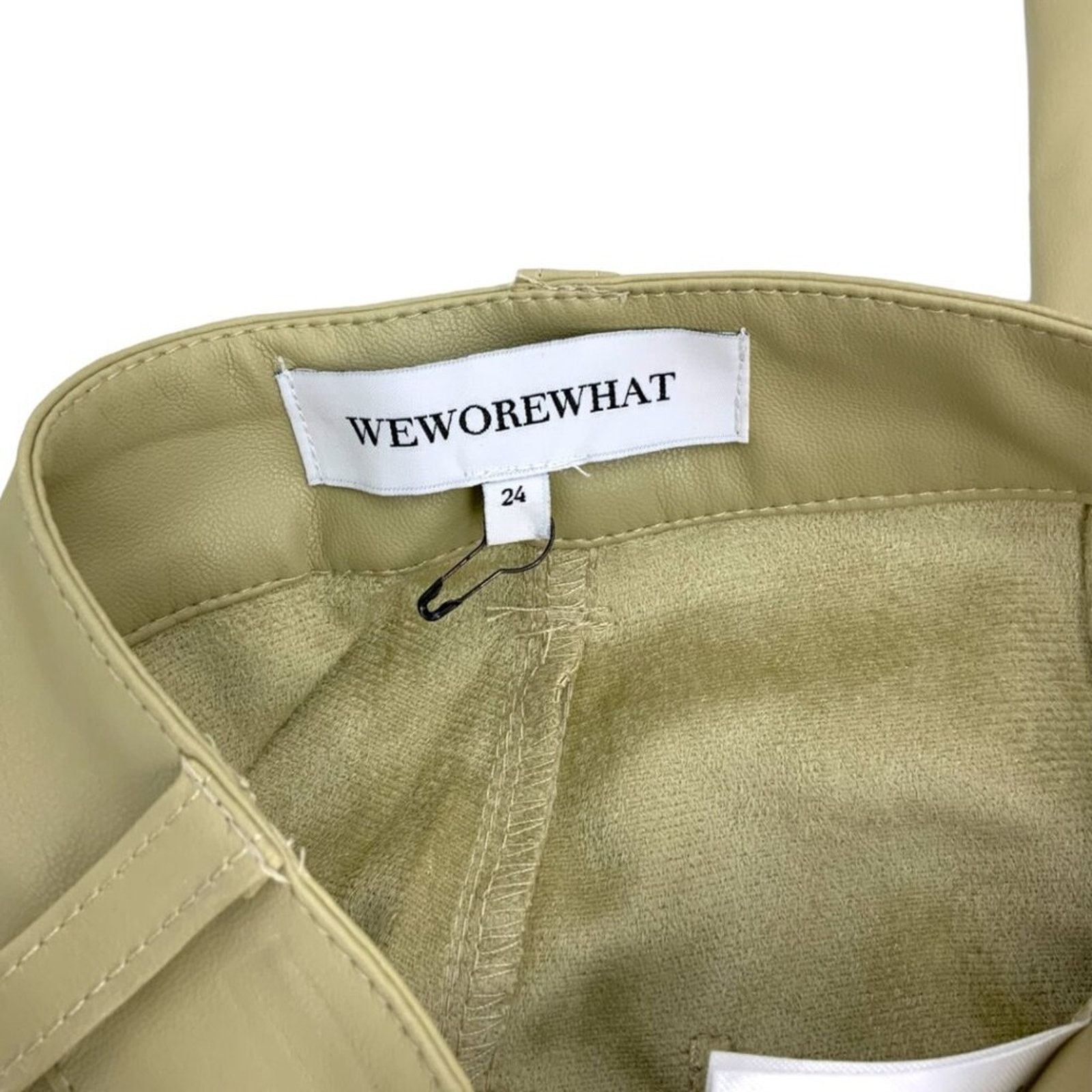 WeWoreWhat WeWoreWhat Faux Leather Kickflare Pant Size 24 NWOT $128 MSP Size 24" / US 00 / IT 34 - 4 Thumbnail