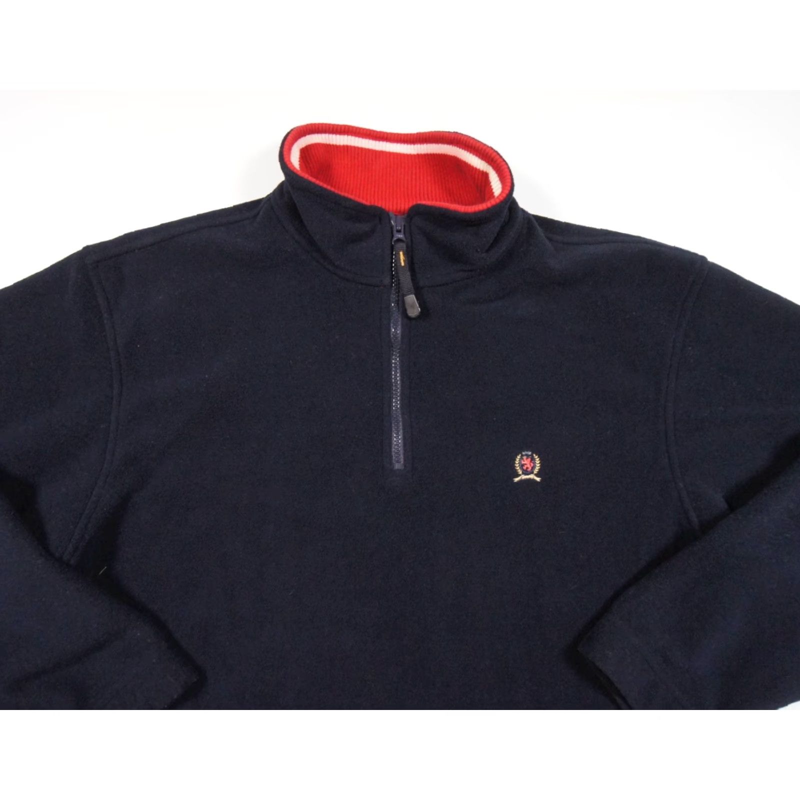 Tommy Hilfiger VINTAGE Tommy Hilfiger Sweater Mens M Blue Fleece 1/4 Zip Oversized Y2K Logo Mock Neck Pullover Casual Adult Mens Blue Sweater Size US M / EU 48-50 / 2 - 2 Thumbnail