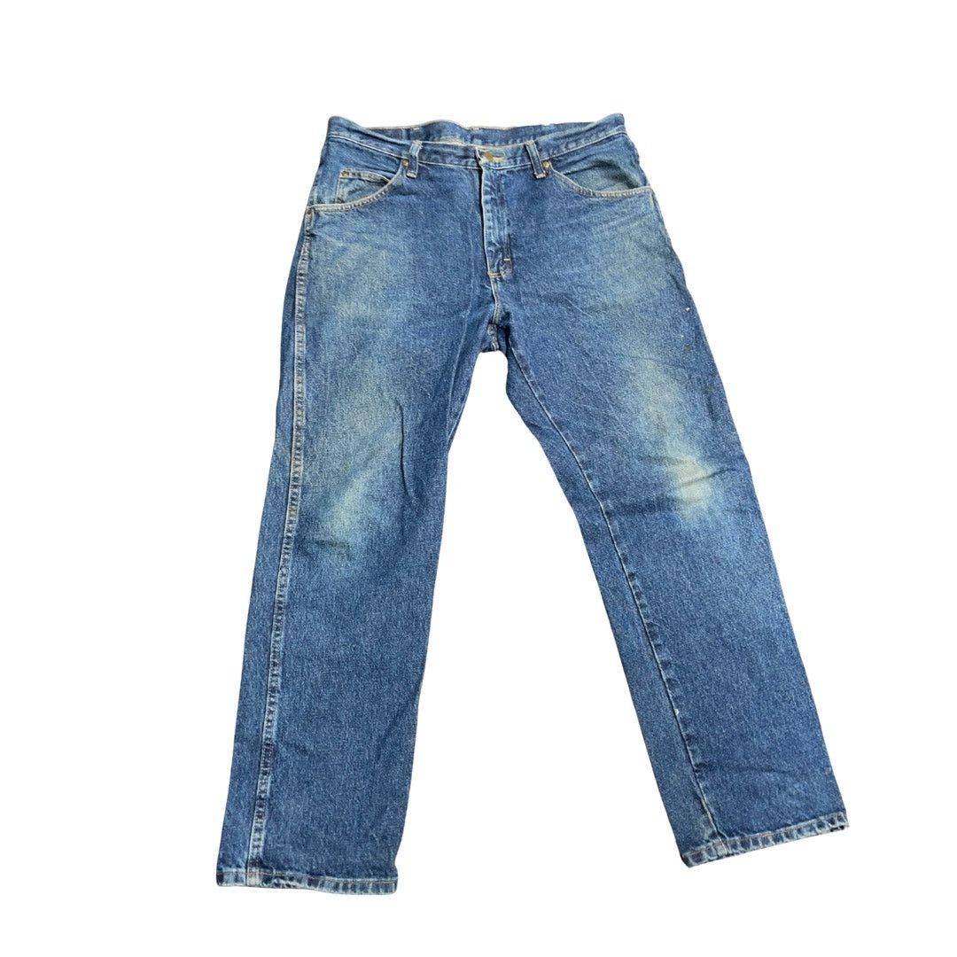 Wrangler Denim Blue Jeans Regular Fit Size 36x30 Straight Leg Utility Size US 36 / EU 52 - 1 Thumbnail
