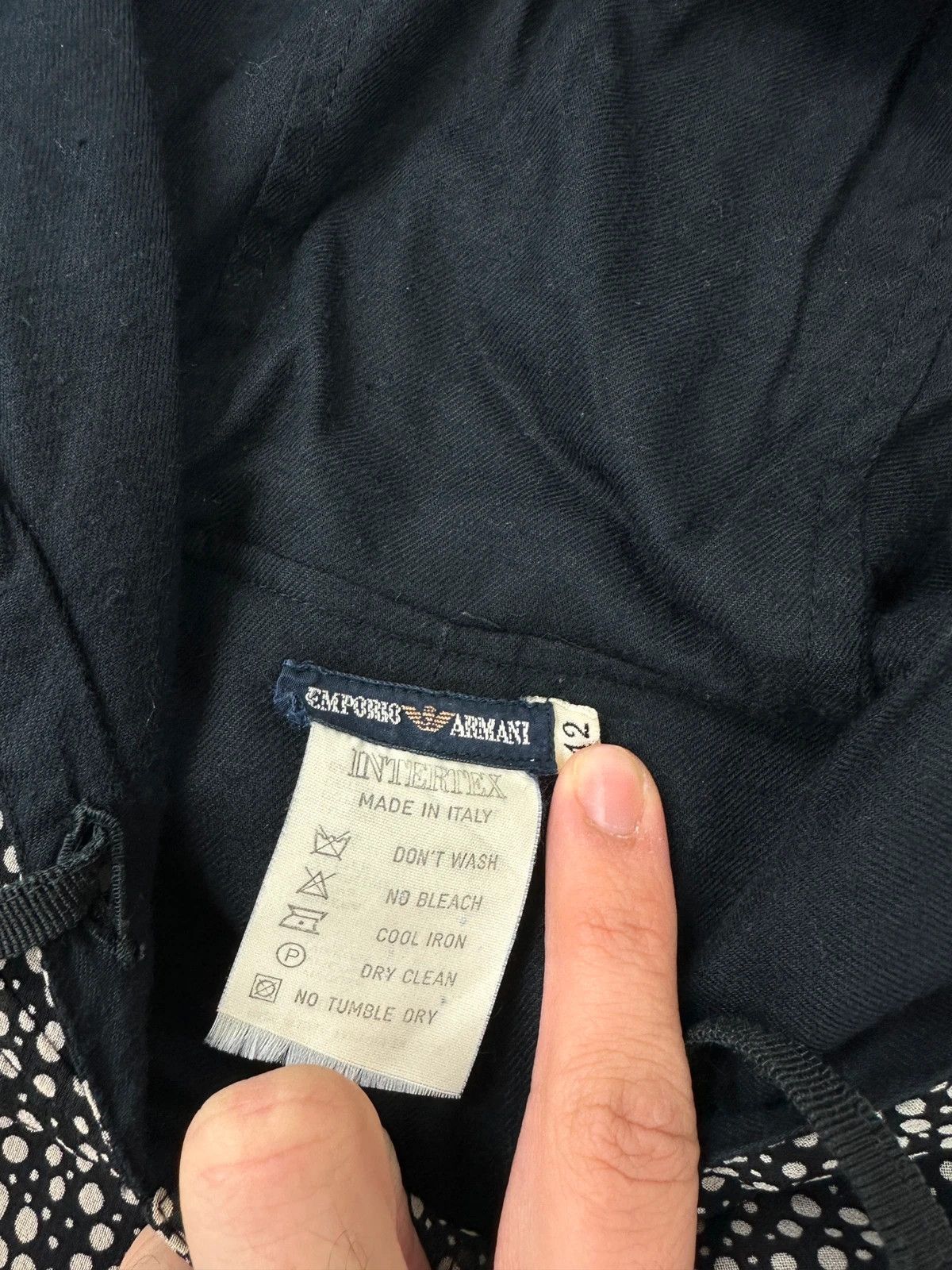 Emporio Armani Emporio Armani 90s Two Tone Dotted Crop Light Hooded Jacket Size M / US 6-8 / IT 42-44 - 6 Thumbnail