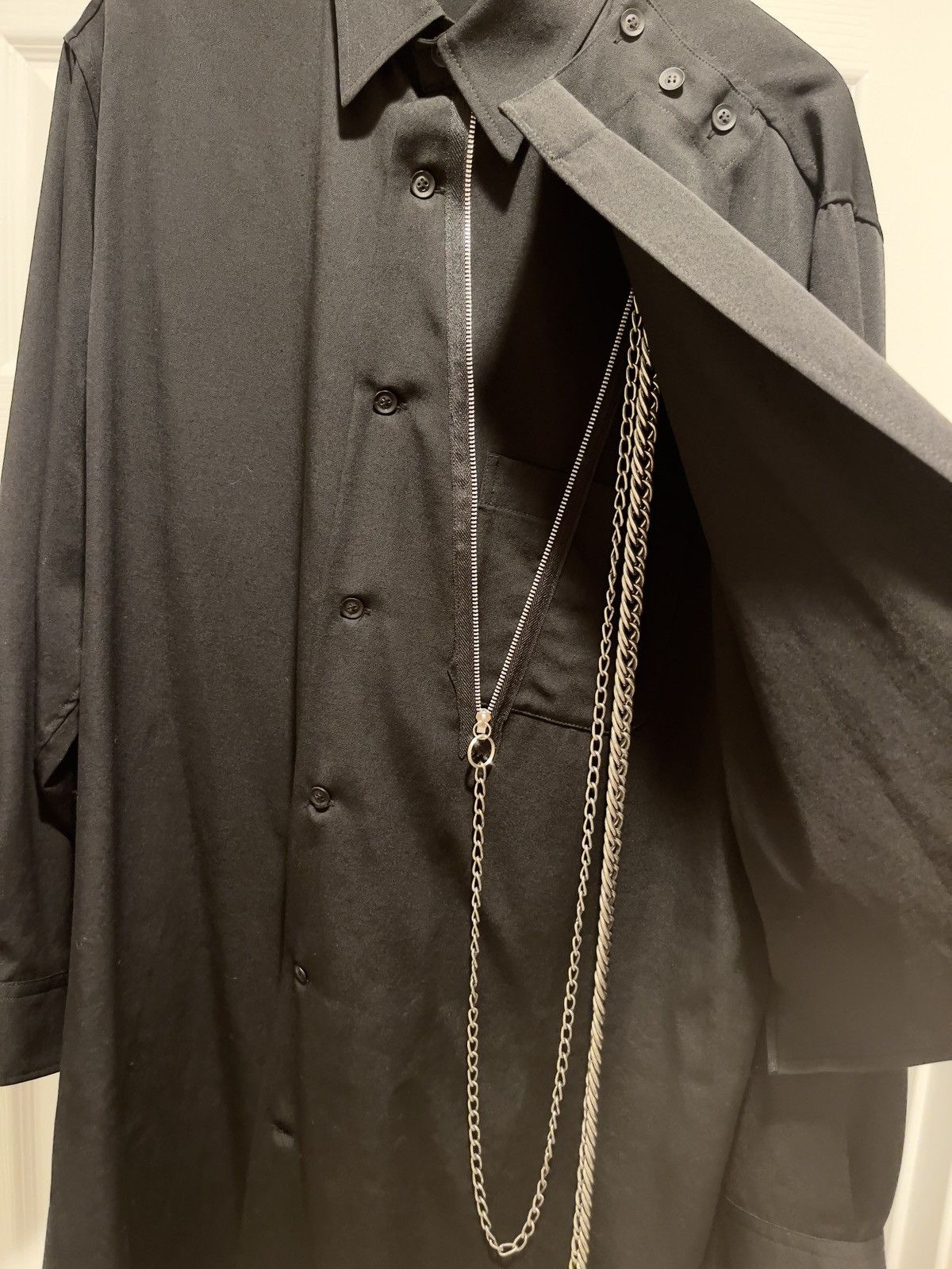 Yohji Yamamoto Yohji Yamamoto Pour Homme Chain Fastener Shirt - HR-B61-100 Size US M / EU 48-50 / 2 - 14 Thumbnail