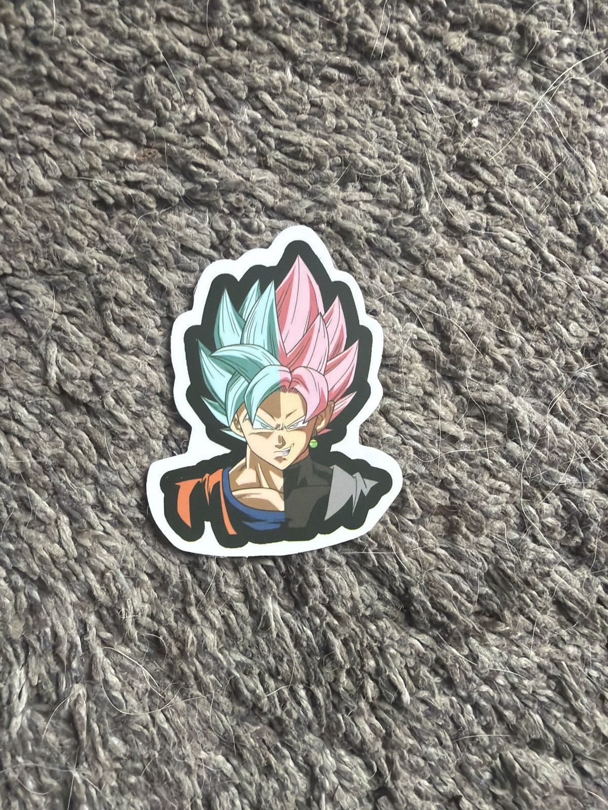 Cartoon Network Dragon Ball Z Super Saiyan Goku Split Form Sticker Size ONE SIZE - 1 Thumbnail