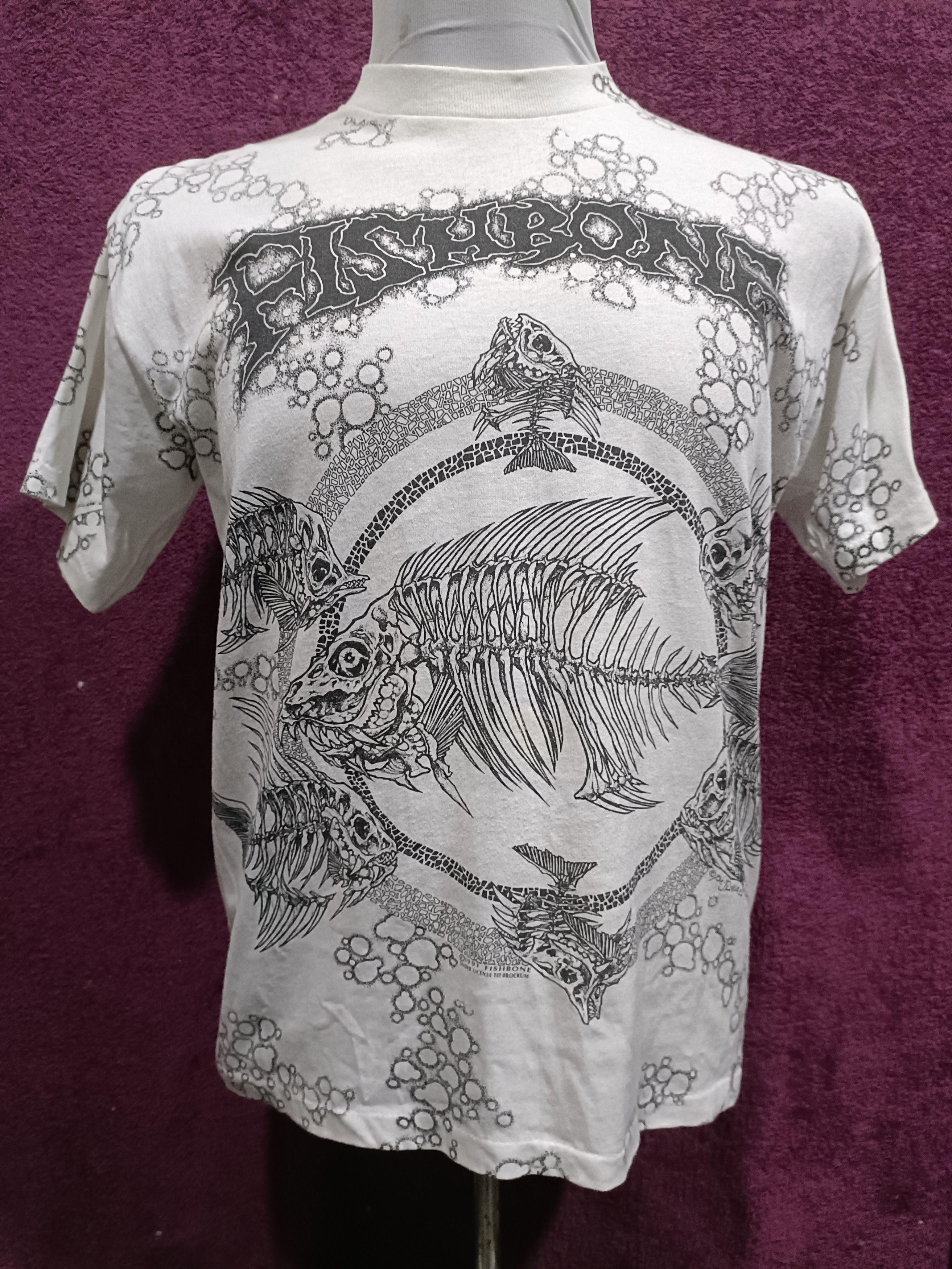 Vintage Vintage 90s FISHBONE PUSHEAD ALLOVER PRINT Size US L / EU 52-54 / 3 - 1 Thumbnail