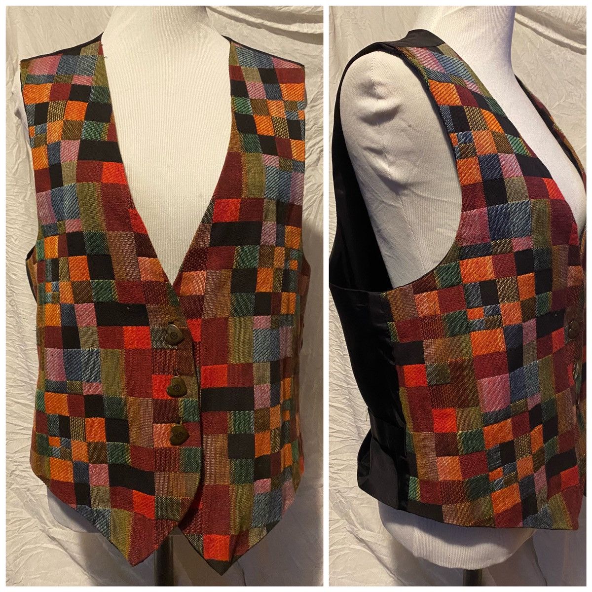 Vintage The Limited, Vintage, Plaid, Festive, Sleeveless Vest, OSFM Size ONE SIZE - 7 Thumbnail