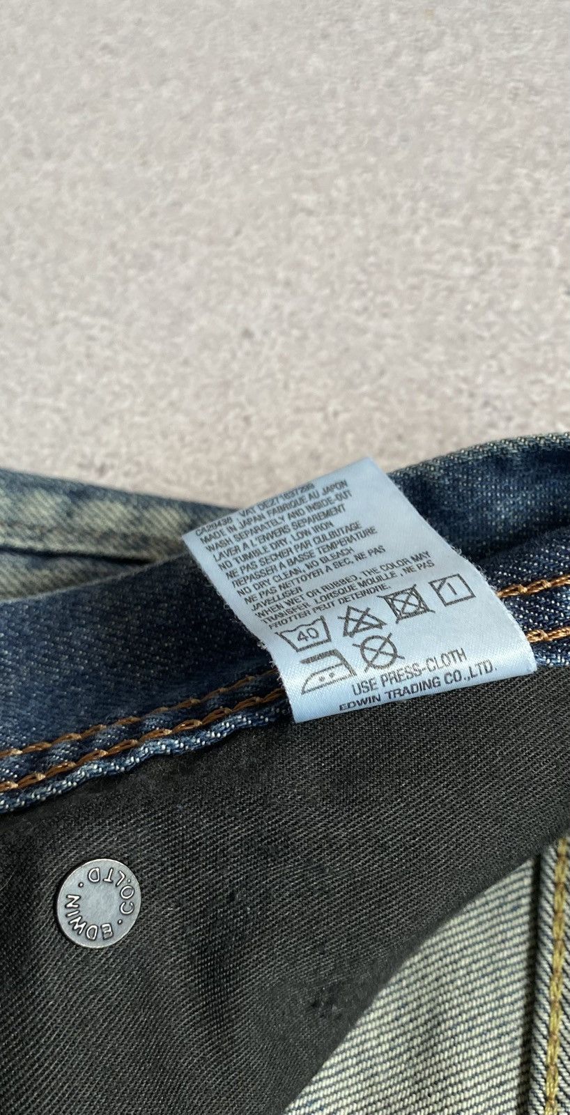 Edwin Edwin SK505S Japan Selvedge Jeans Pants Size US 33 - 15 Thumbnail
