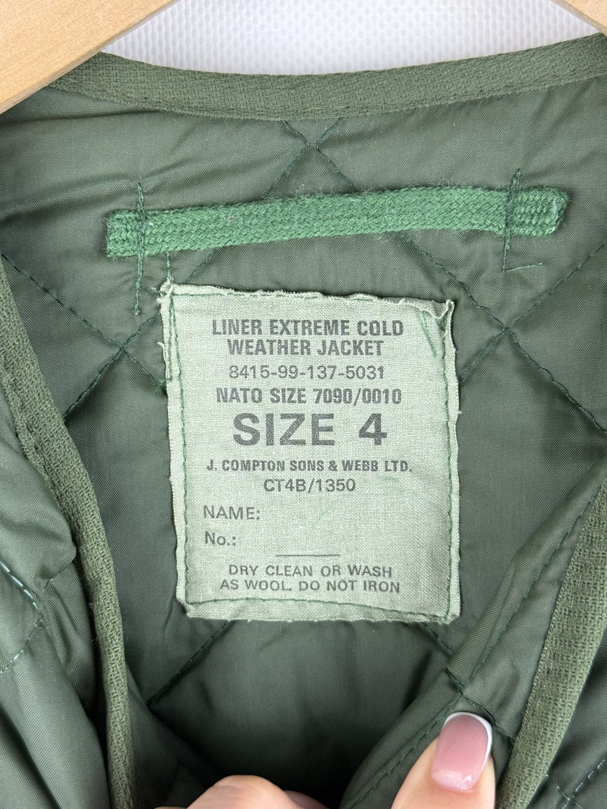 Vintage Liner Extreme Close Weather Quilted NATO Jacket Size 4 Size US XL / EU 56 / 4 - 10 Thumbnail
