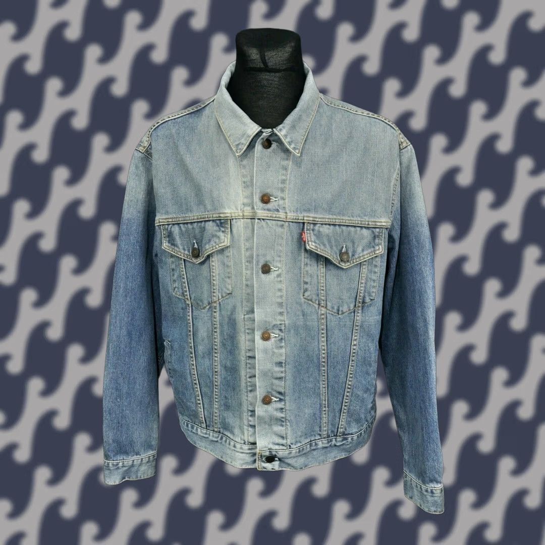 Levi's Levi's 70550 Denim Jacket Rider Trucker Blue 2XL Men Shirt Jacket Vintage NOT INCLUDED N/A Size US 39 - 1 Thumbnail