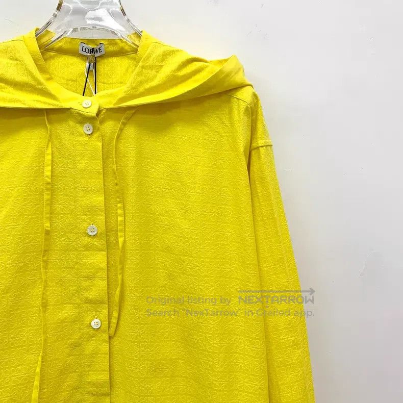 Loewe Loewe Yellow Logo Hidden Pattern Printed Cotton Hooded Dra Size XS / US 0-2 / IT 36-38 - 3 Thumbnail