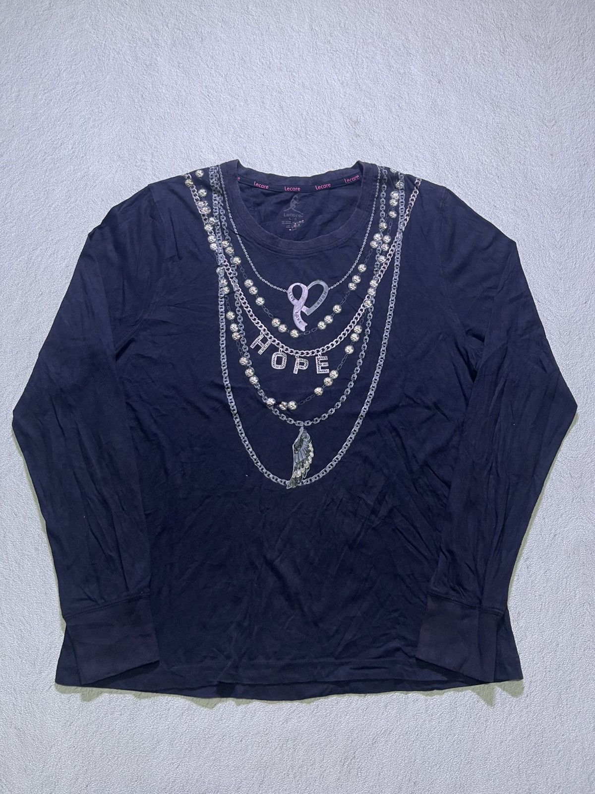 Japanese Brand Y2K LECARE long sleeve tshirt Size US M / EU 48-50 / 2 - 1 Thumbnail
