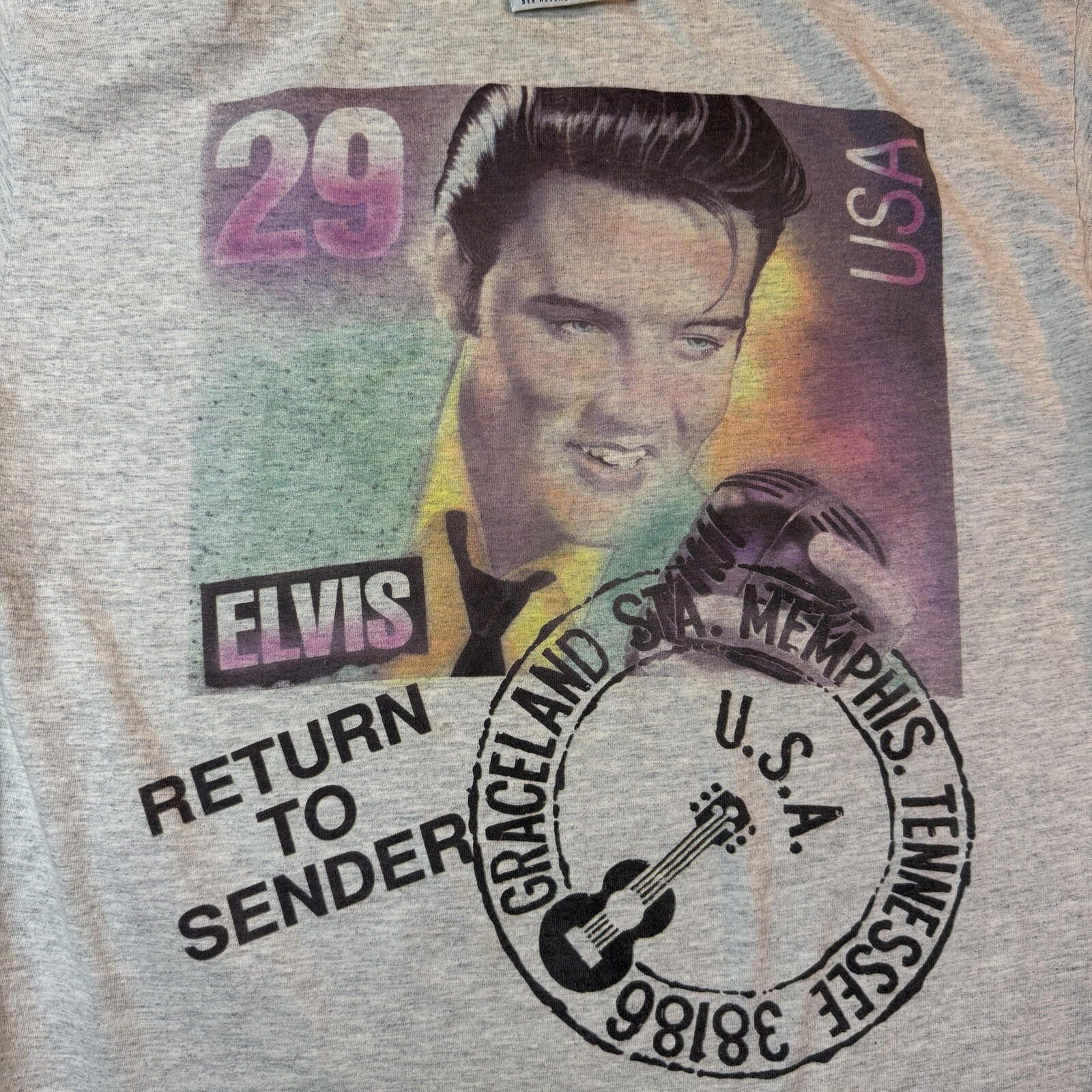 Other Vintage 90s Elvis Presley TShirt Mens LG Graceland USA Size US L / EU 52-54 / 3 - 2 Thumbnail