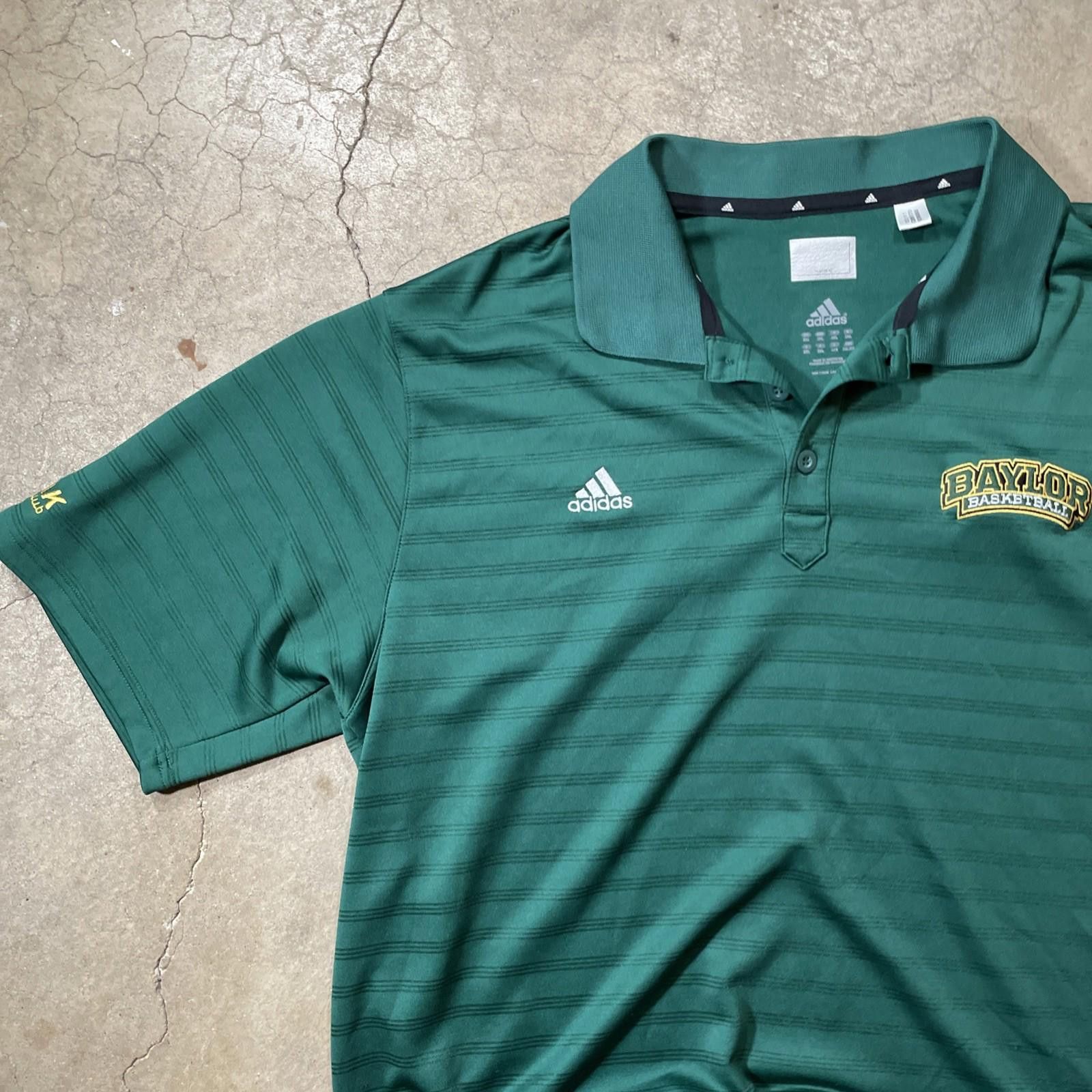 Adidas Baylor Bears Basketball Polo Shirt Mens 2XL Green Adidas Size ONE SIZE - 8 Thumbnail