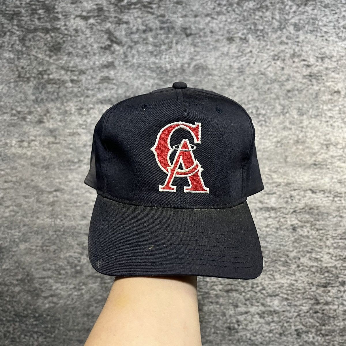 MLB Vintage 90s California Angles MLB Black Snapback Hat Size ONE SIZE - 1 Thumbnail