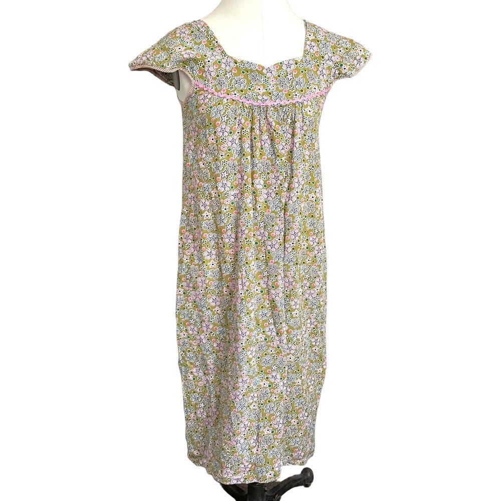 Vintage Vintage Floral Cotton Nightgown Dress w/ Cap Sleeves - Small Size S / US 4 / IT 40 - 5 Thumbnail