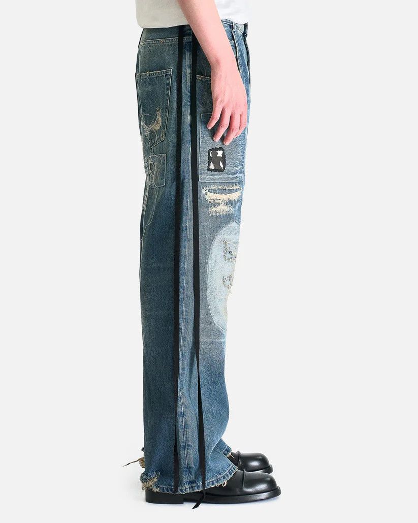 Ann Demeulemeester o1s1v1r1oon0825 Olan 5-Pockets High Comfort Trousers in Blue Size US 36 / EU 52 - 3 Thumbnail