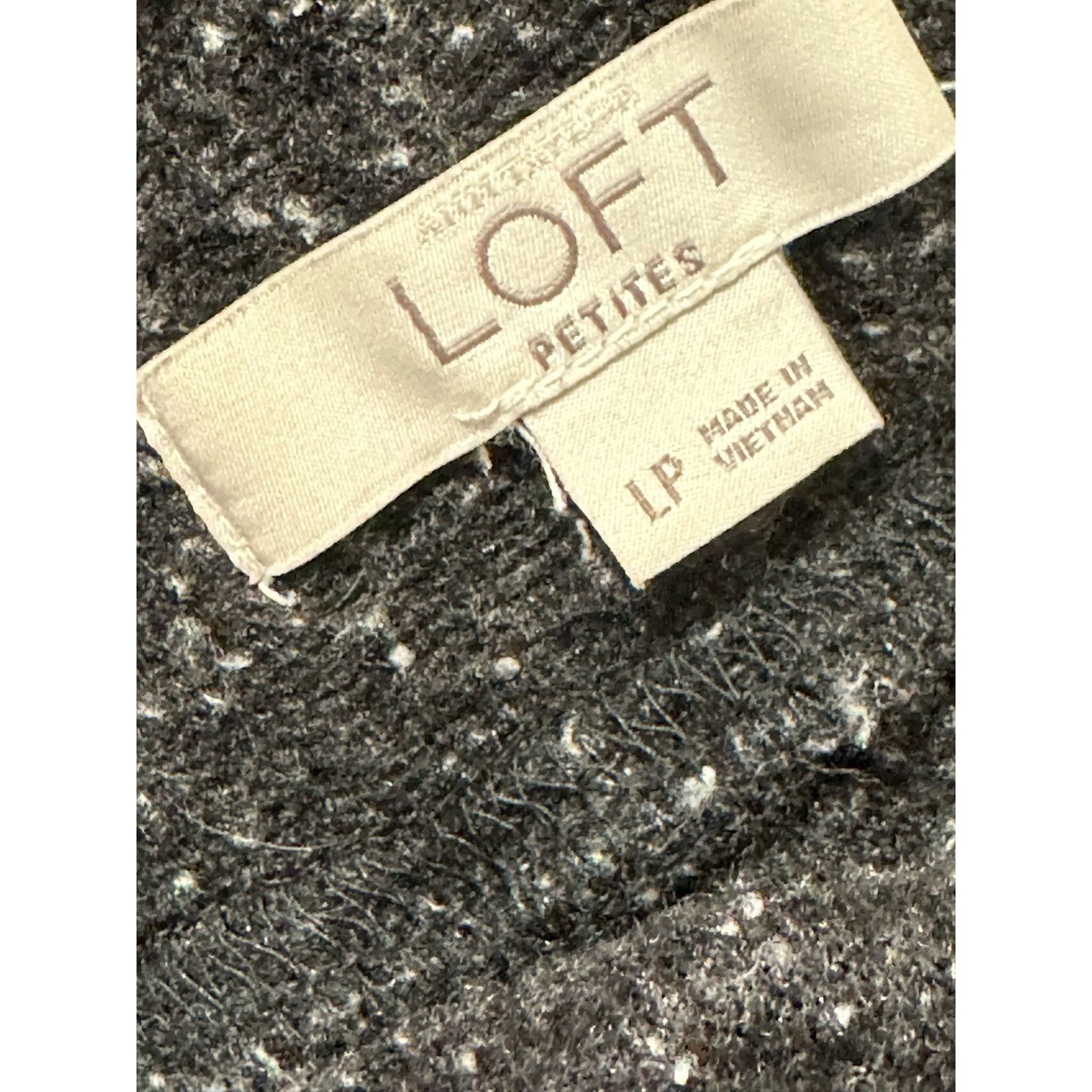 Loft Loft gray pull on front waist tie mini skirt size LP Size 22" - 3 Thumbnail
