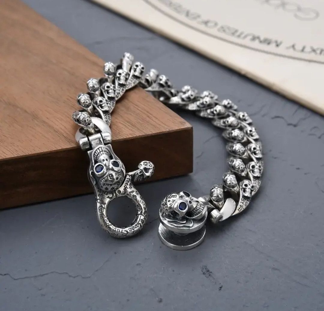 Other Alien Skulls Chain Link Bracelet Clipper Hook Size ONE SIZE - 1 Thumbnail