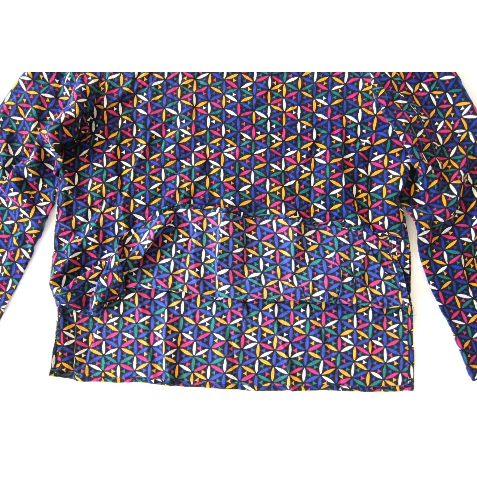 Pinko Spenser Jeremy Blouse Geometric 100% Silk Long sleeve Tunic Pink S Womens Vintage Shirts Size S / US 4 / IT 40 - 5 Thumbnail