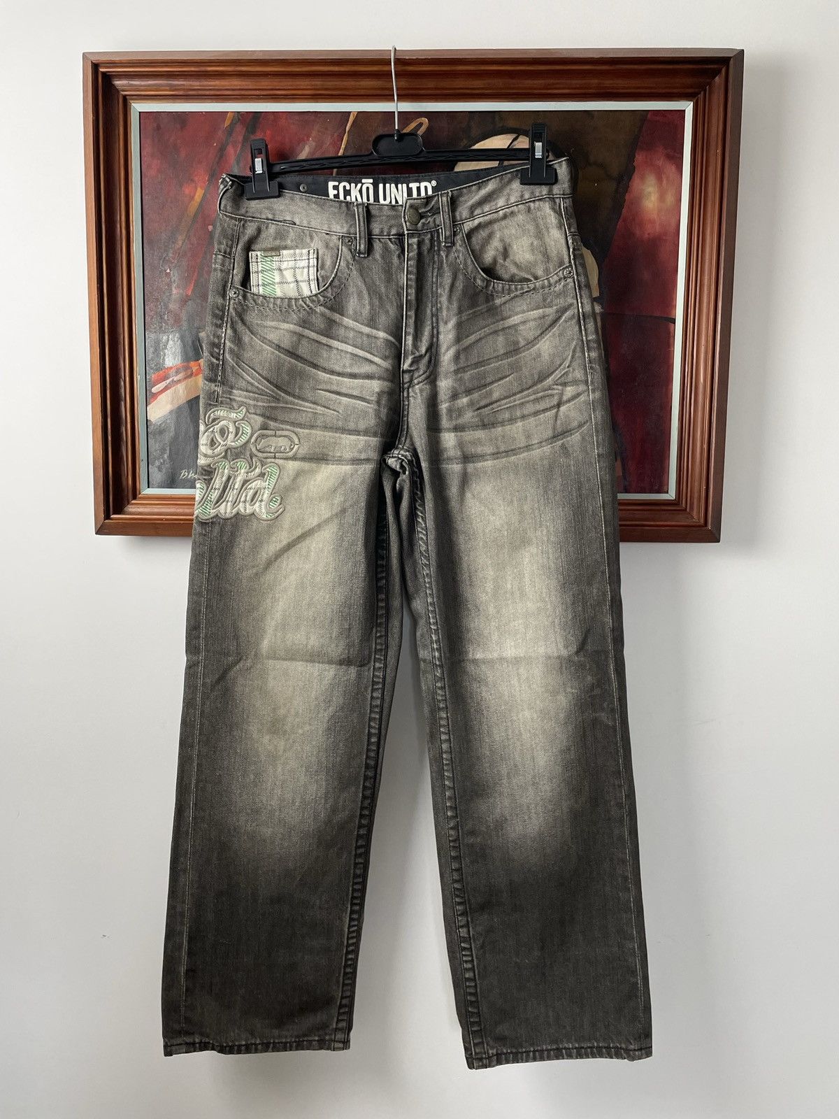 Ecko Unltd Baggy Jeans Denim Pant Rap Streetwear Y2k Vintage