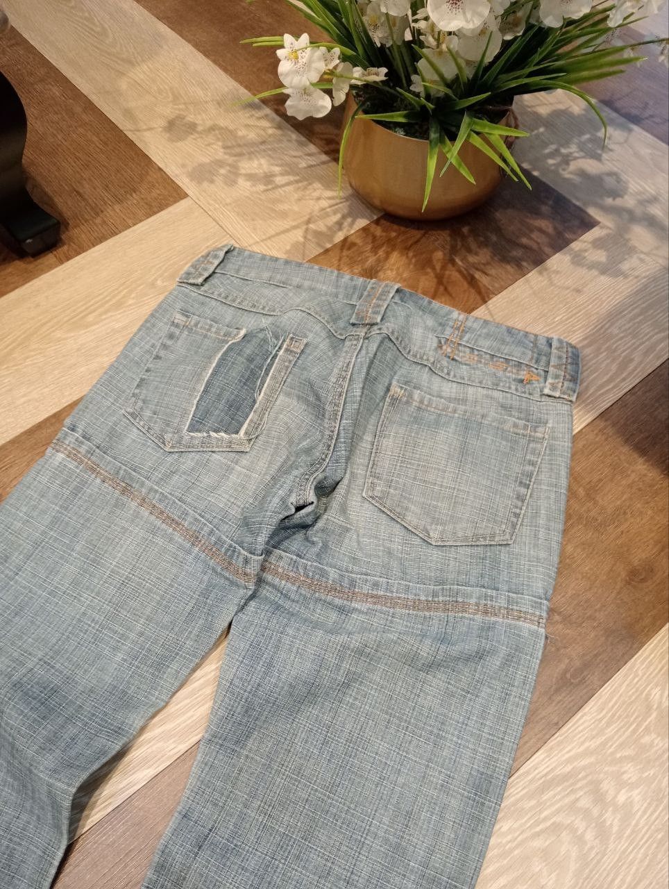 Marithe + Francois Girbaud MARITHE FRANCOIS GIRBAUD BANDAGE DENIM FLARED PANTS Size 29" - 11 Thumbnail