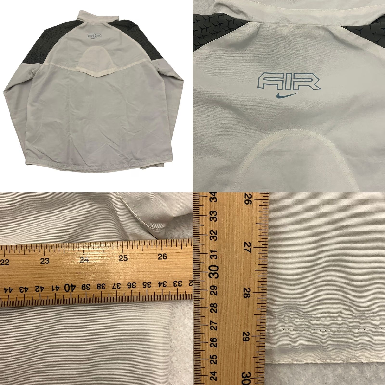Nike Nike Air Windbreaker Jacket Mens XL Grey White Full Zip Lightweight Size US XL / EU 56 / 4 - 8 Thumbnail