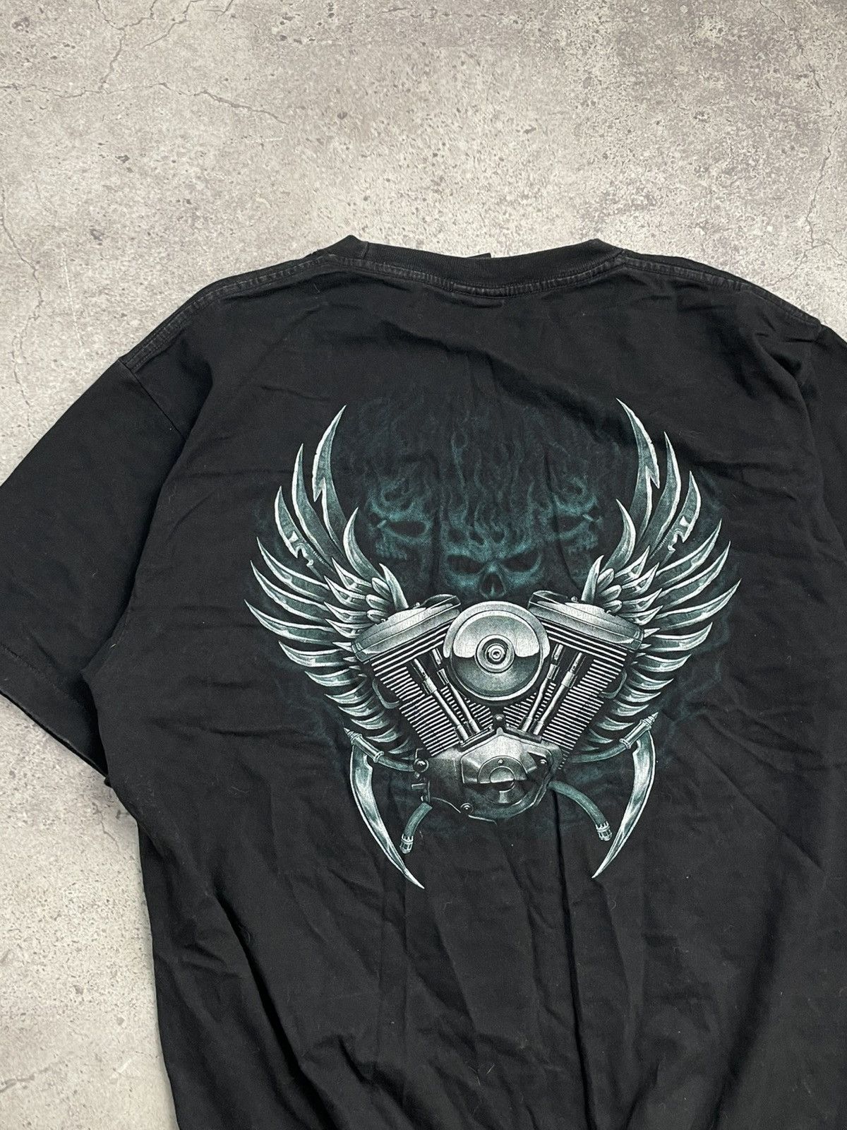 Band Tees × Harley Davidson Vintage Men's Large Built To Ride Wild Tee "Sexy Girl" Size US L / EU 52-54 / 3 - 5 Thumbnail