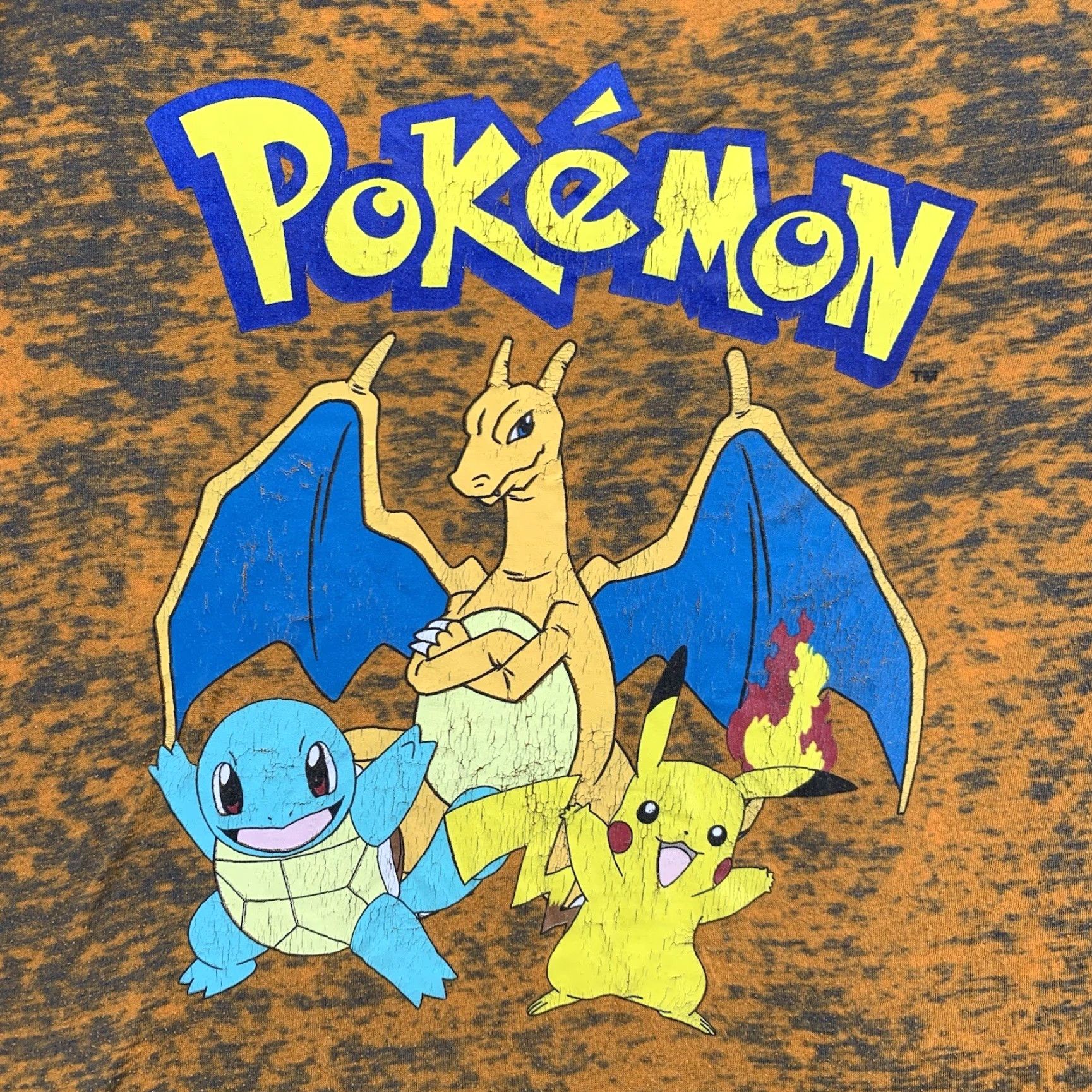 Vintage Pokémon T-Shirt Men's L Orange Earth Tone Charizard Geometric Punk Grunge 80s 90s Vintage No Size US L / EU 52-54 / 3 - 2 Thumbnail