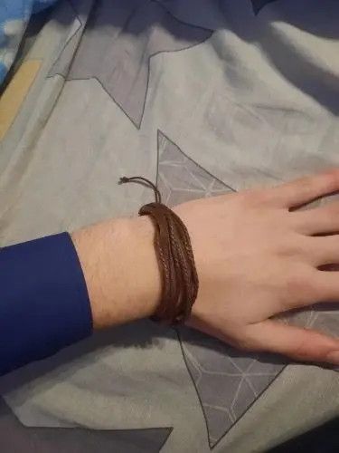 Leather × Vintage Adjustable Handmade Brown Multilayer Leather Rope Bracelet Size ONE SIZE - 3 Thumbnail