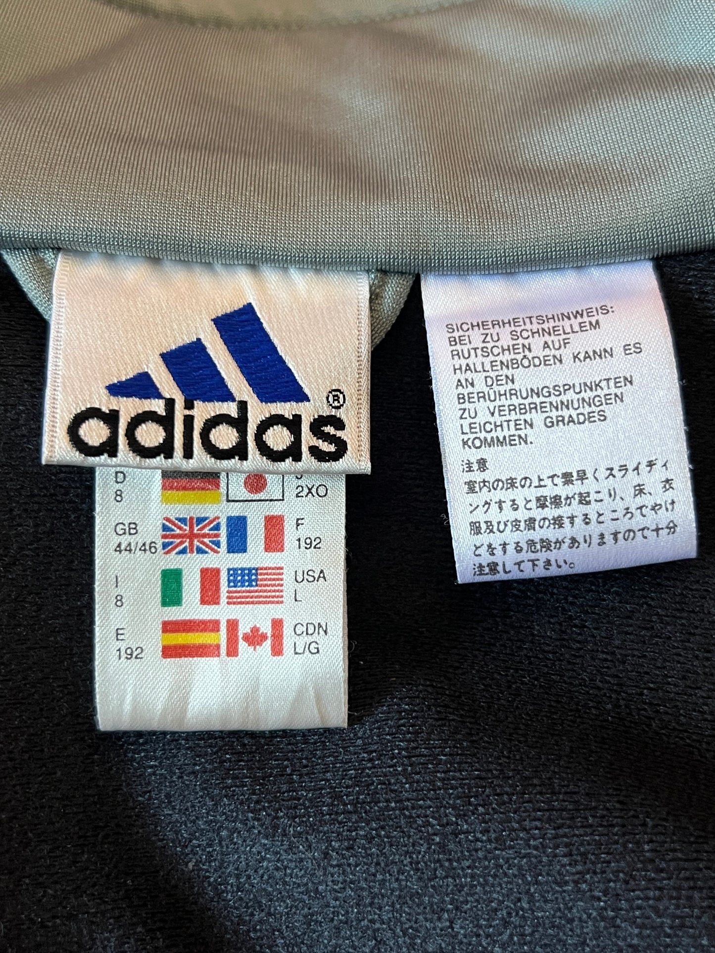 Adidas × Vintage 90s Adidas Back Logo Vintage Men's Track Jacket - L Size US L / EU 52-54 / 3 - 4 Thumbnail