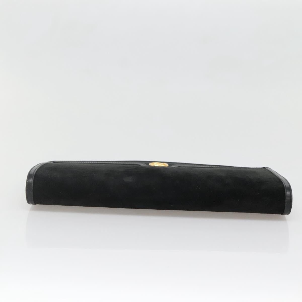 Gucci GUCCI Chain Shoulder Bag Suede Black Gold Size ONE SIZE - 7 Thumbnail