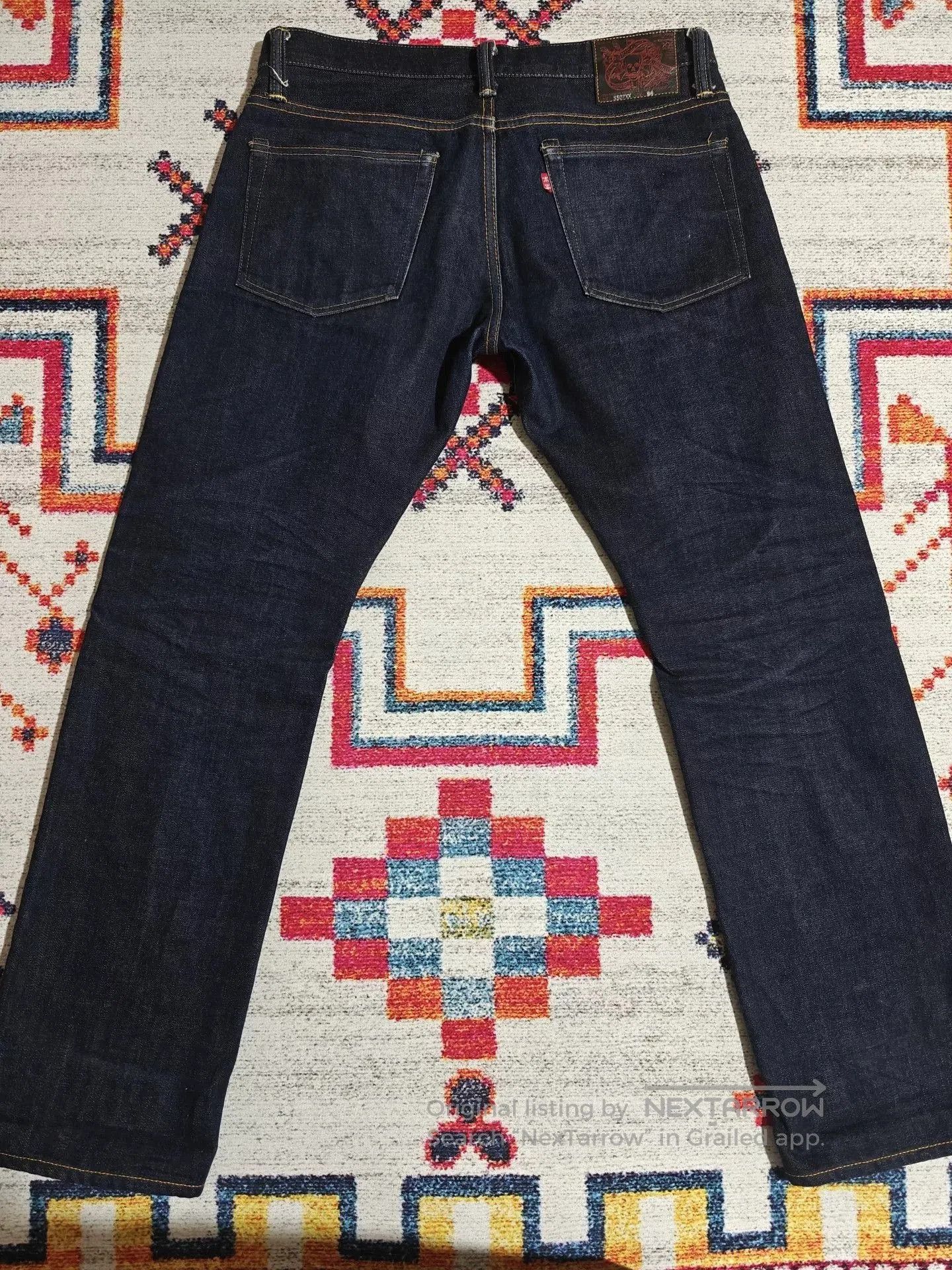 Vintage Made in Japan Skull Jeans S507xx Raw Denim. Size US 34 / EU 50 - 5 Thumbnail