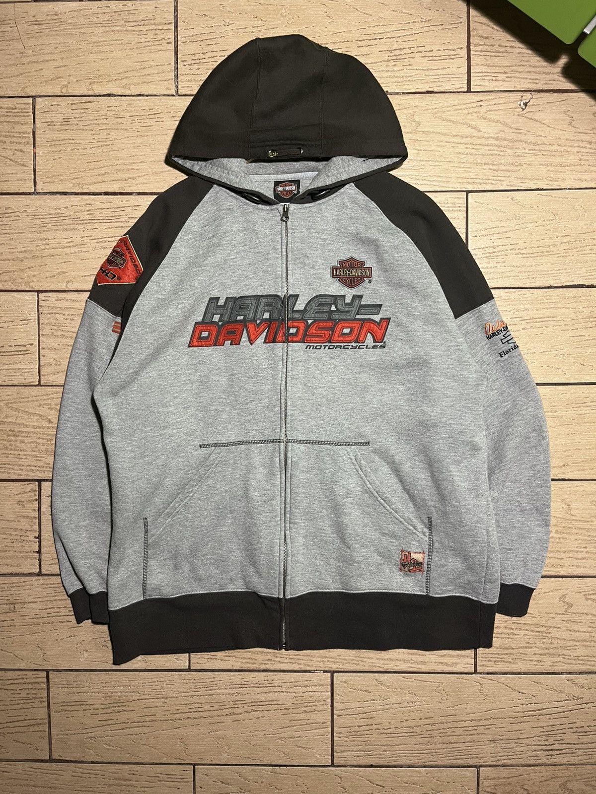 Harley Davidson Harley Davidson Vintage Zip Hoodie Size US XL / EU 56 / 4 - 1 Thumbnail