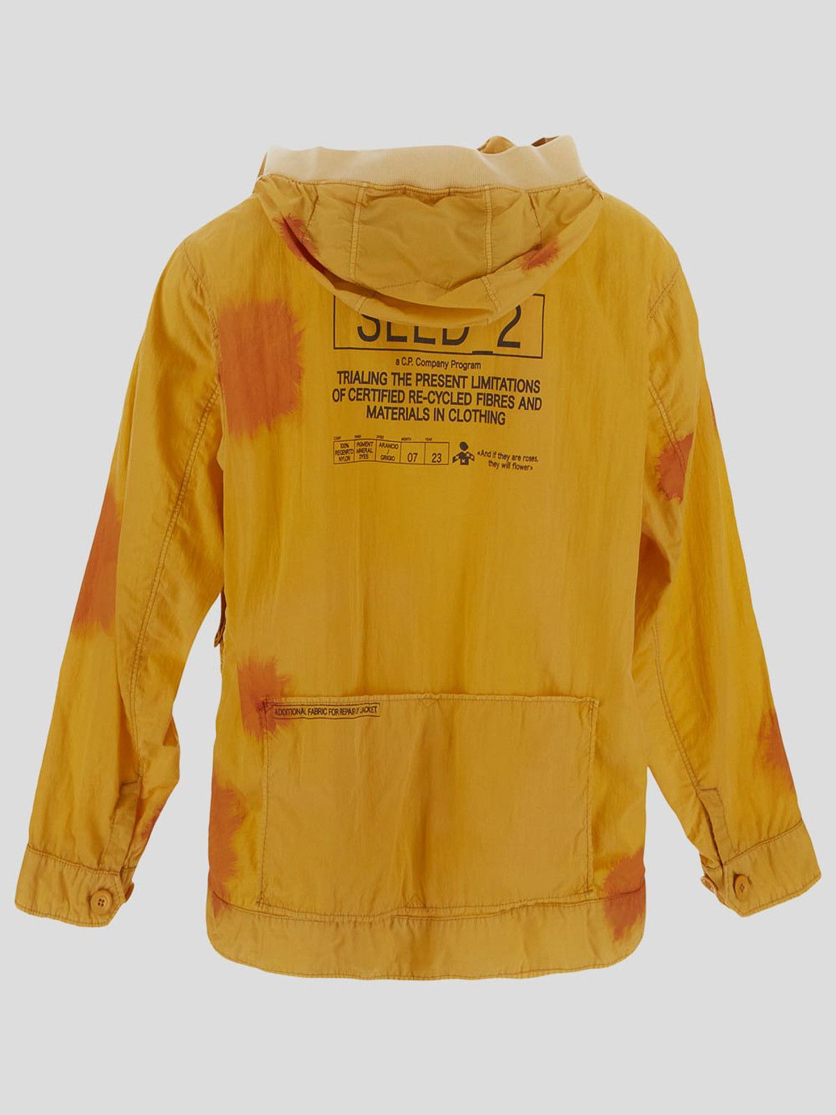 o1y1224 Two-tone Hooded Jacket in Yellow