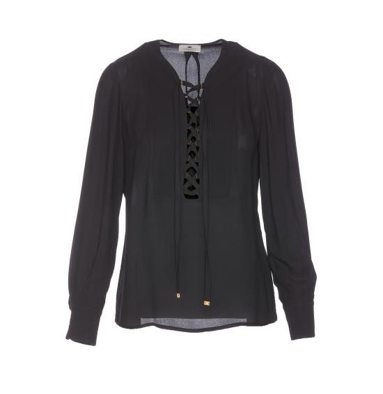 Elisabetta Franchi ELISABETTA FRANCHI Women Shirts CA00351E2 110 Black Size M / US 6-8 / IT 42-44 - 1 Thumbnail