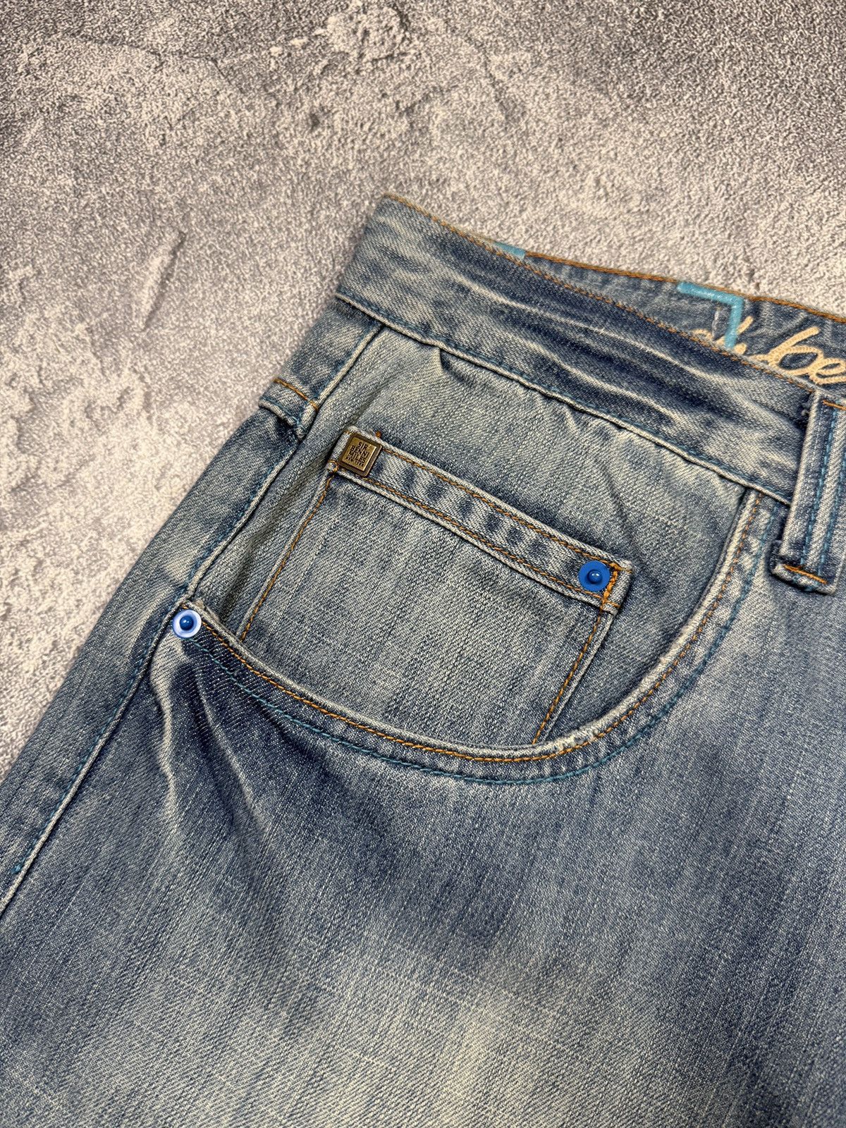 Other Sir Benni Miles Chain Pattern Stitch Washed Jeans Baggy Y2K Size US 32 / EU 48 - 7 Thumbnail