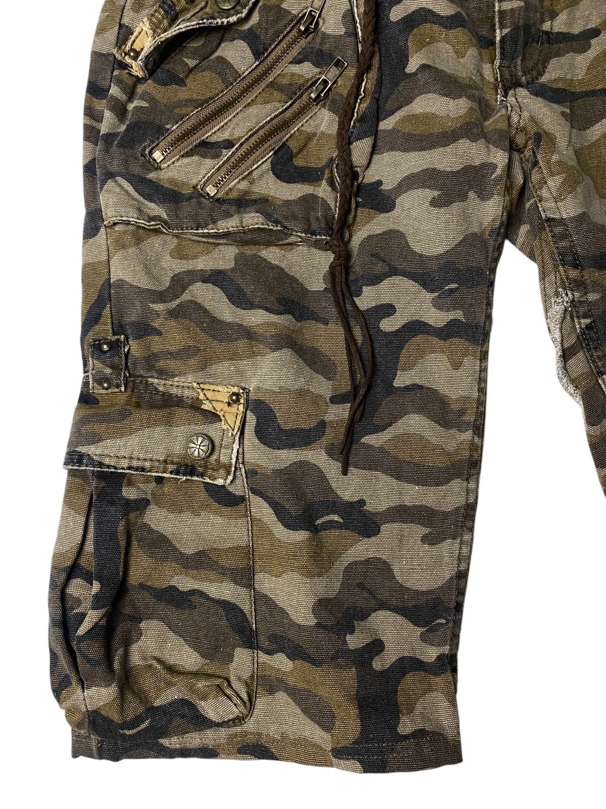 If Six Was Nine 2000's Midas Camo Laced Up Ring Shorts Size US 29 - 4 Thumbnail