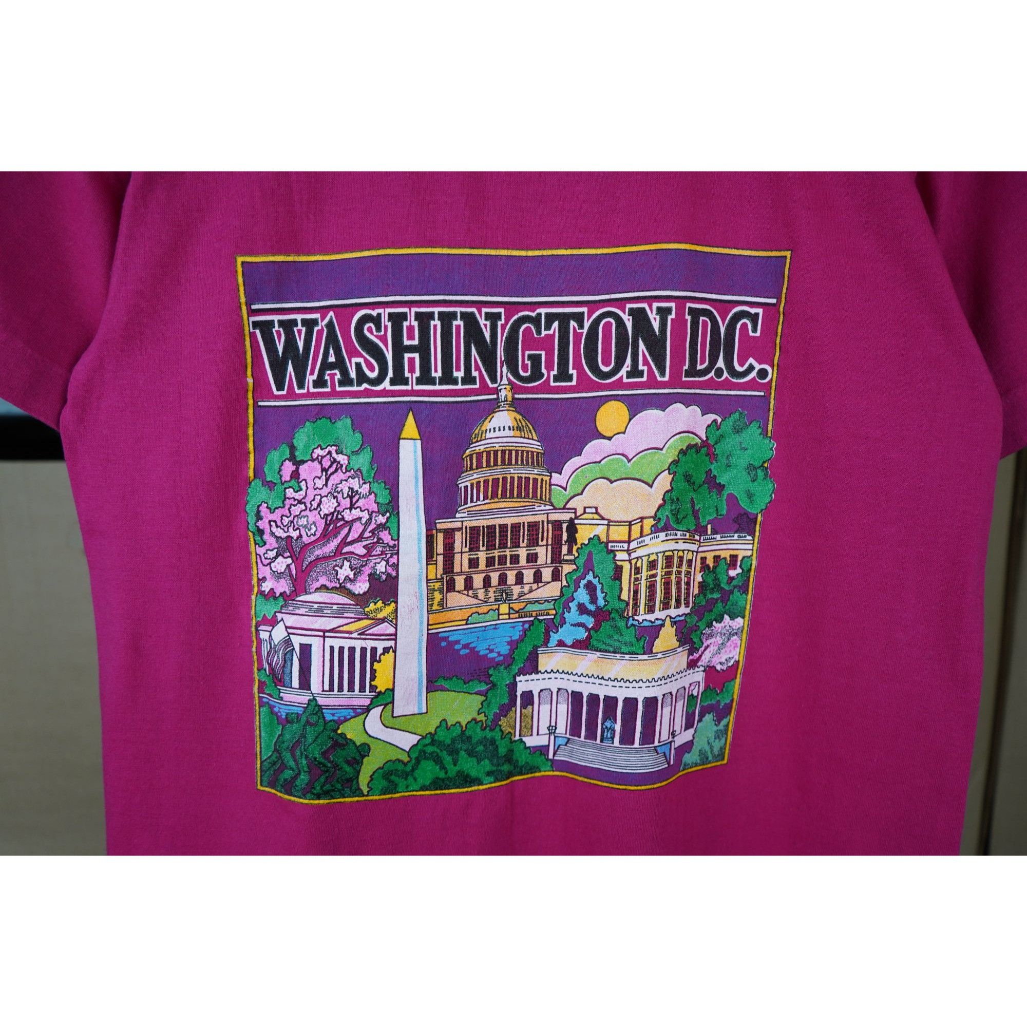 Vintage Vintage Washington 90s Pink USA Tshirt S #474 Size S / US 4 / IT 40 - 3 Thumbnail