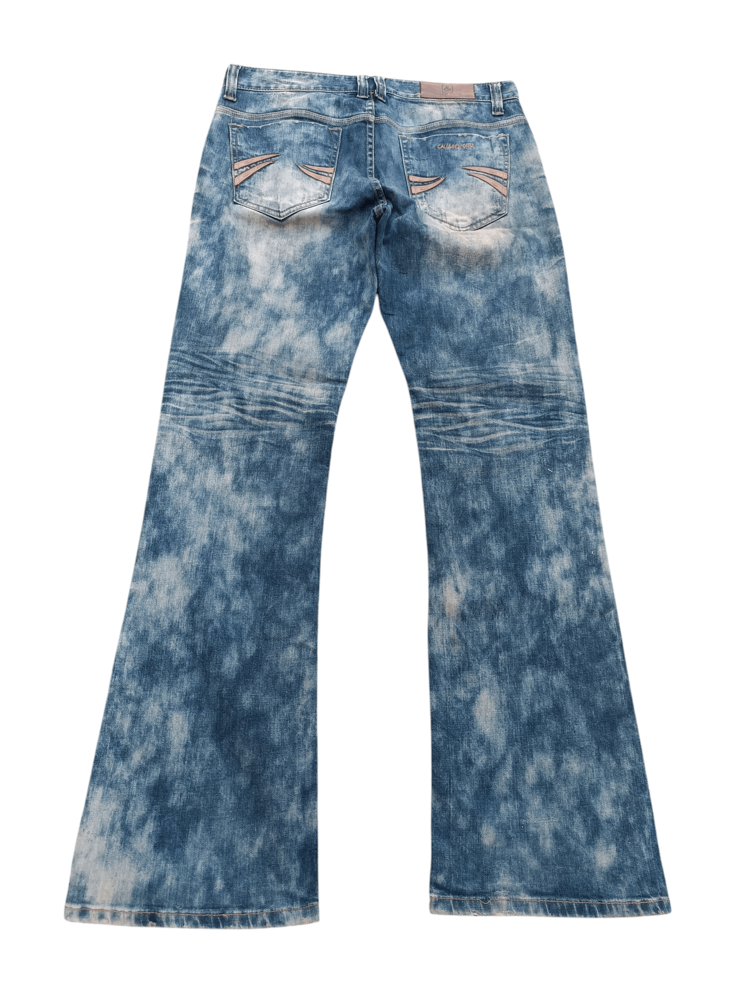 Other RARE 💥 FLARED JAPANESE BRAND TIE-DYE WHISKERS FADED DENIM Size US 33 - 6 Thumbnail