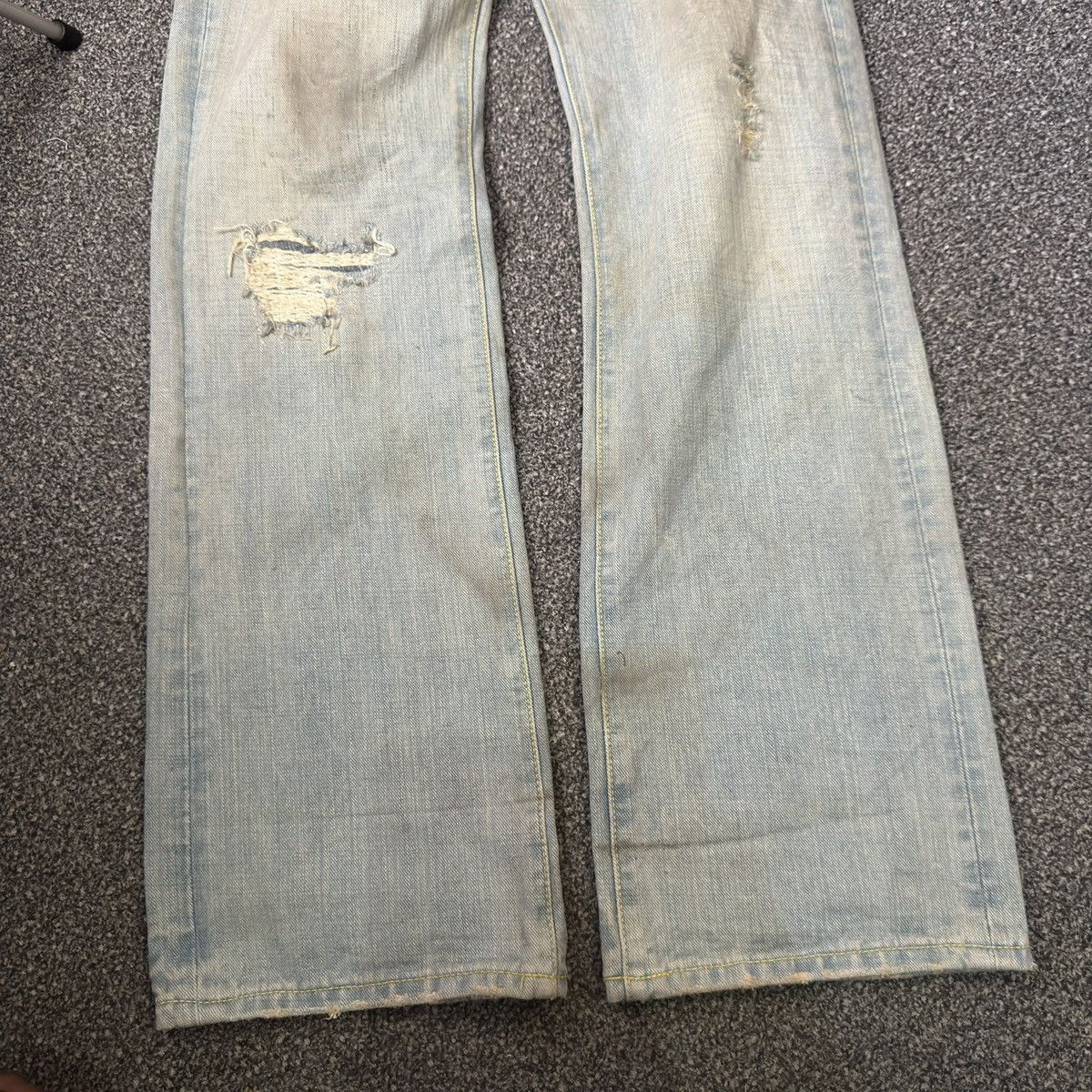 Miss Sixty 🔥🇯🇵 Japanese Flared Cocolulu Destroyed Distressed Denim Size 30" / US 8 / IT 44 - 7 Thumbnail
