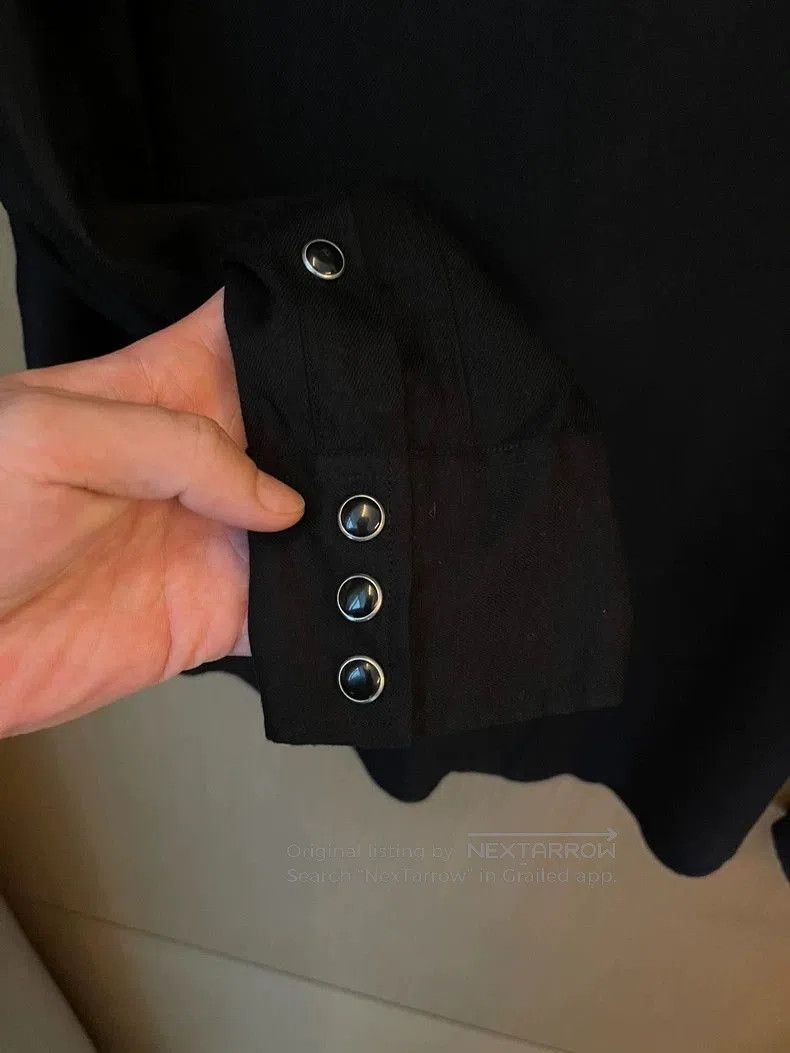 Saint Laurent Paris Saint Laurent Black Silk Star Button. Size US M / EU 48-50 / 2 - 3 Thumbnail