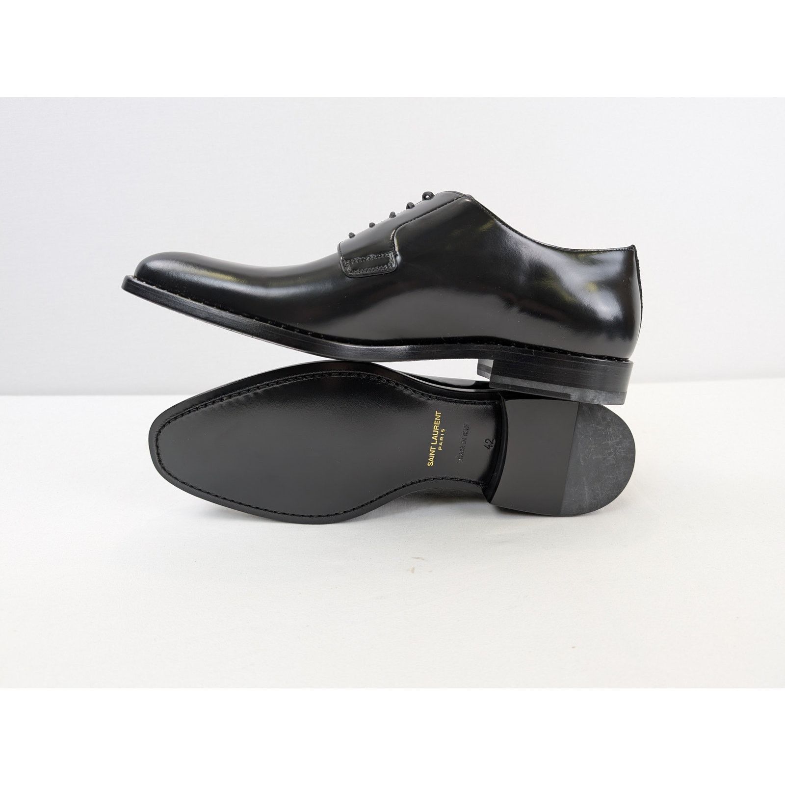 Saint Laurent Paris o1rshd1 Studded Derby Shoe Boots in Black Size US 9 / EU 42 - 14 Thumbnail