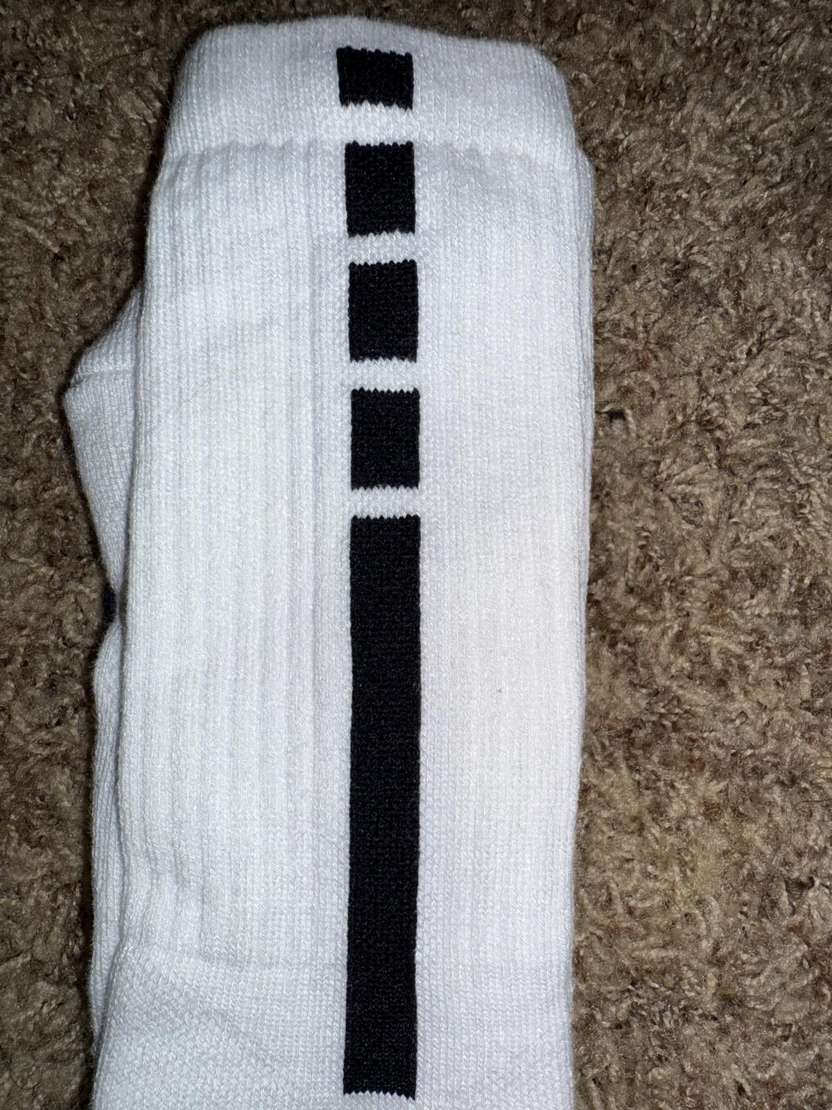 Nike Nike Elite Crew Basketball White Black Single Pair Sample Size ONE SIZE - 1 Thumbnail