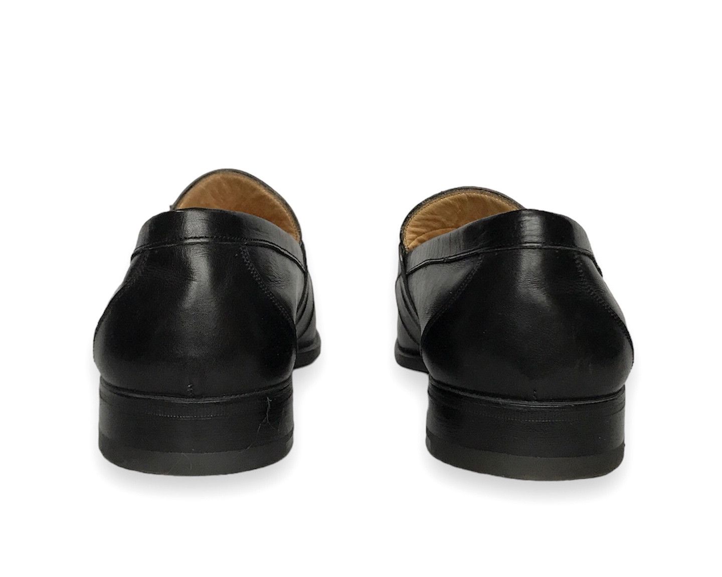 Gucci ICON GUCCI WEB SLIP ON LOAFERS BLACK SMOOTH LEATHER EU42 UK8 Size US 8.5 / EU 41-42 - 5 Thumbnail