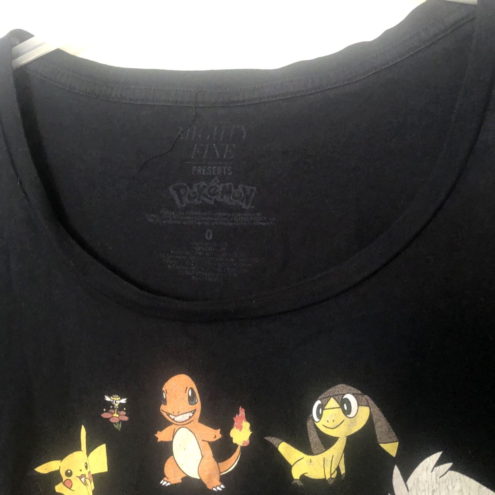 Vintage Mighty Fine Pokemon T-Shirt Juniors 0 Short Sleeve Round Neck Black Graphic Tee Womens/Teens Size XS / US 0-2 / IT 36-38 - 3 Thumbnail